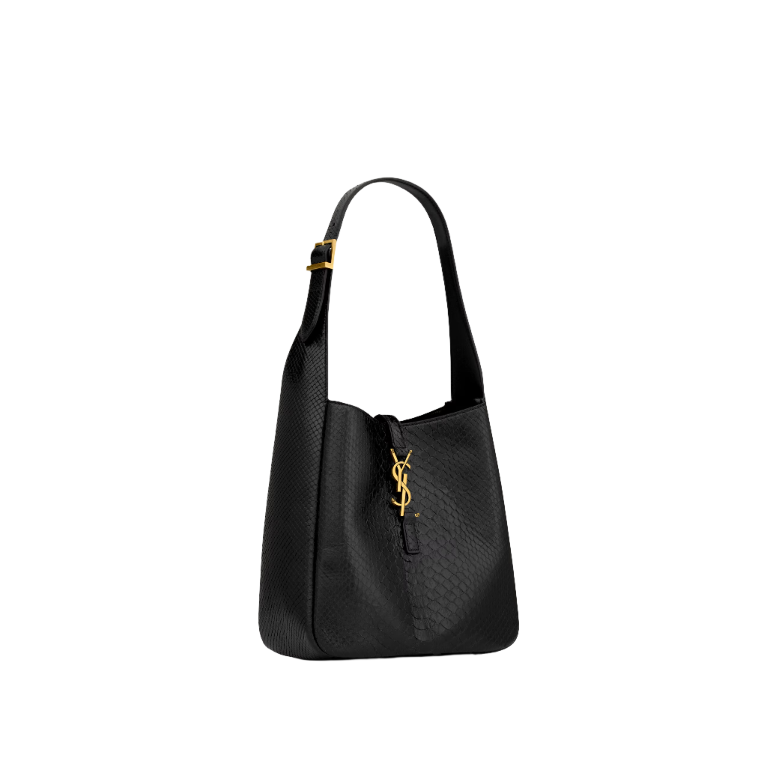 SAINT LAURENT YSL SUPPLE IN PYTHON BLACK