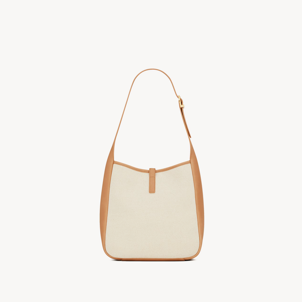 SAINT LAURENT YSL supple in canvas and smooth leather