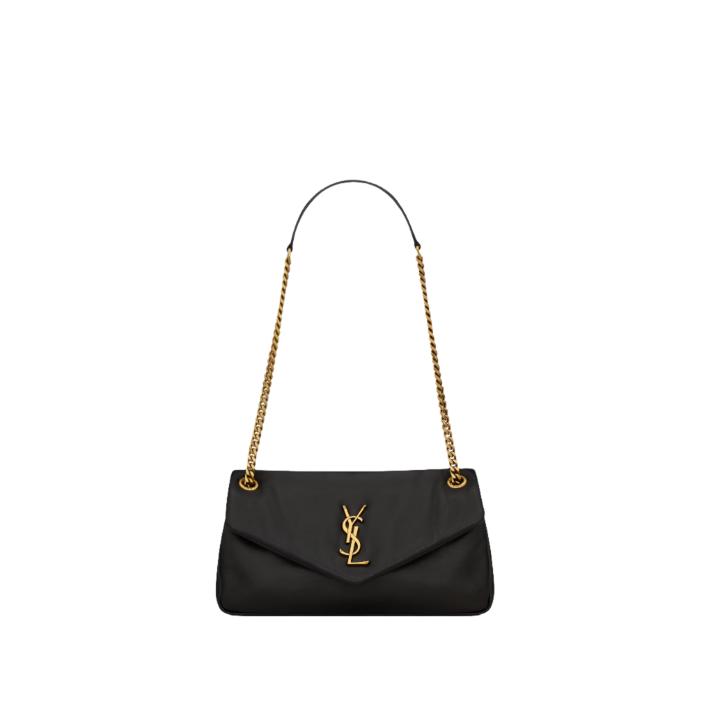 SAINT LAURENT YSL CALYPSO IN PLUNGED LAMBSKIN