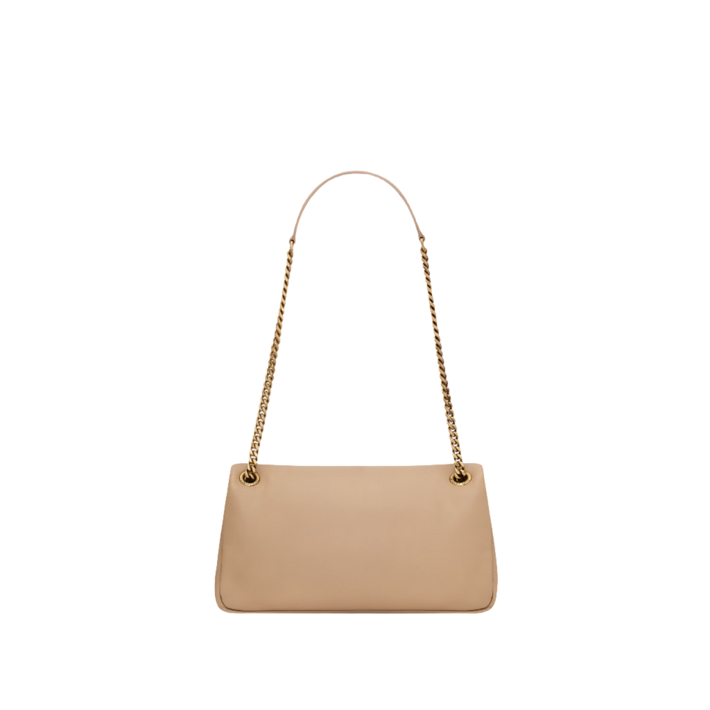 SAINT LAURENT YSL CALYPSO SMALL IN PLUNGED LAMBSKIN BEIGE