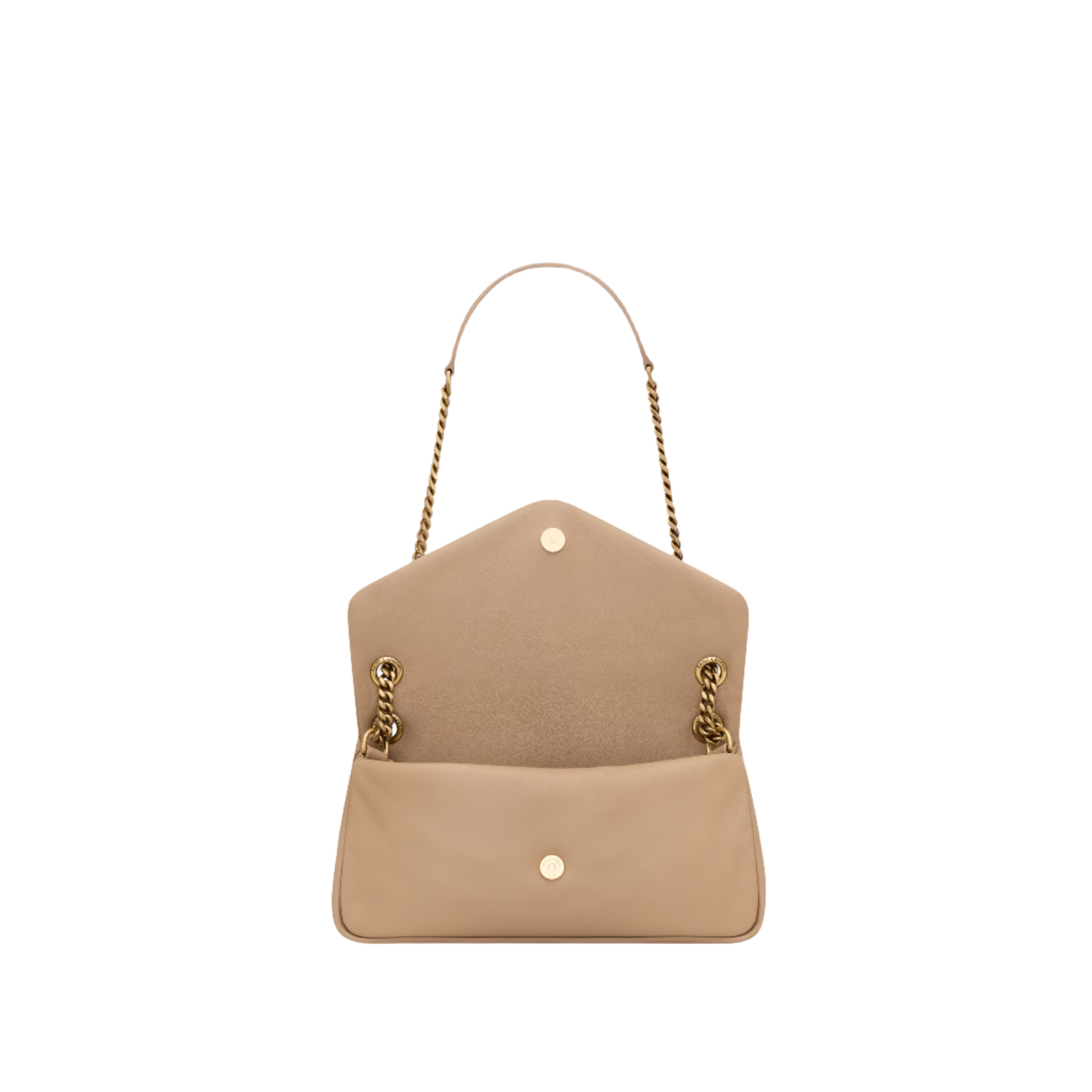 SAINT LAURENT YSL CALYPSO SMALL IN PLUNGED LAMBSKIN BEIGE