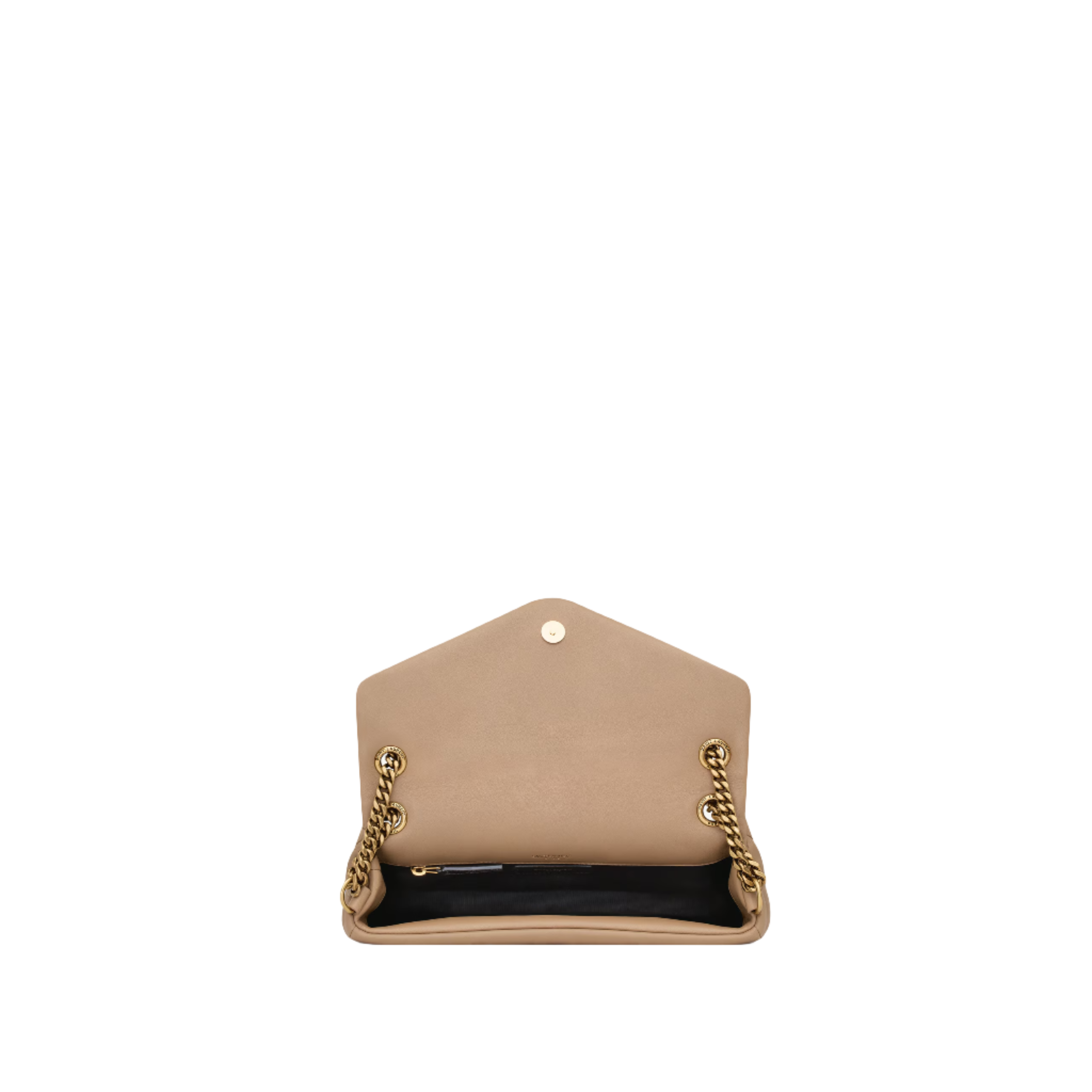 SAINT LAURENT YSL CALYPSO SMALL IN PLUNGED LAMBSKIN BEIGE