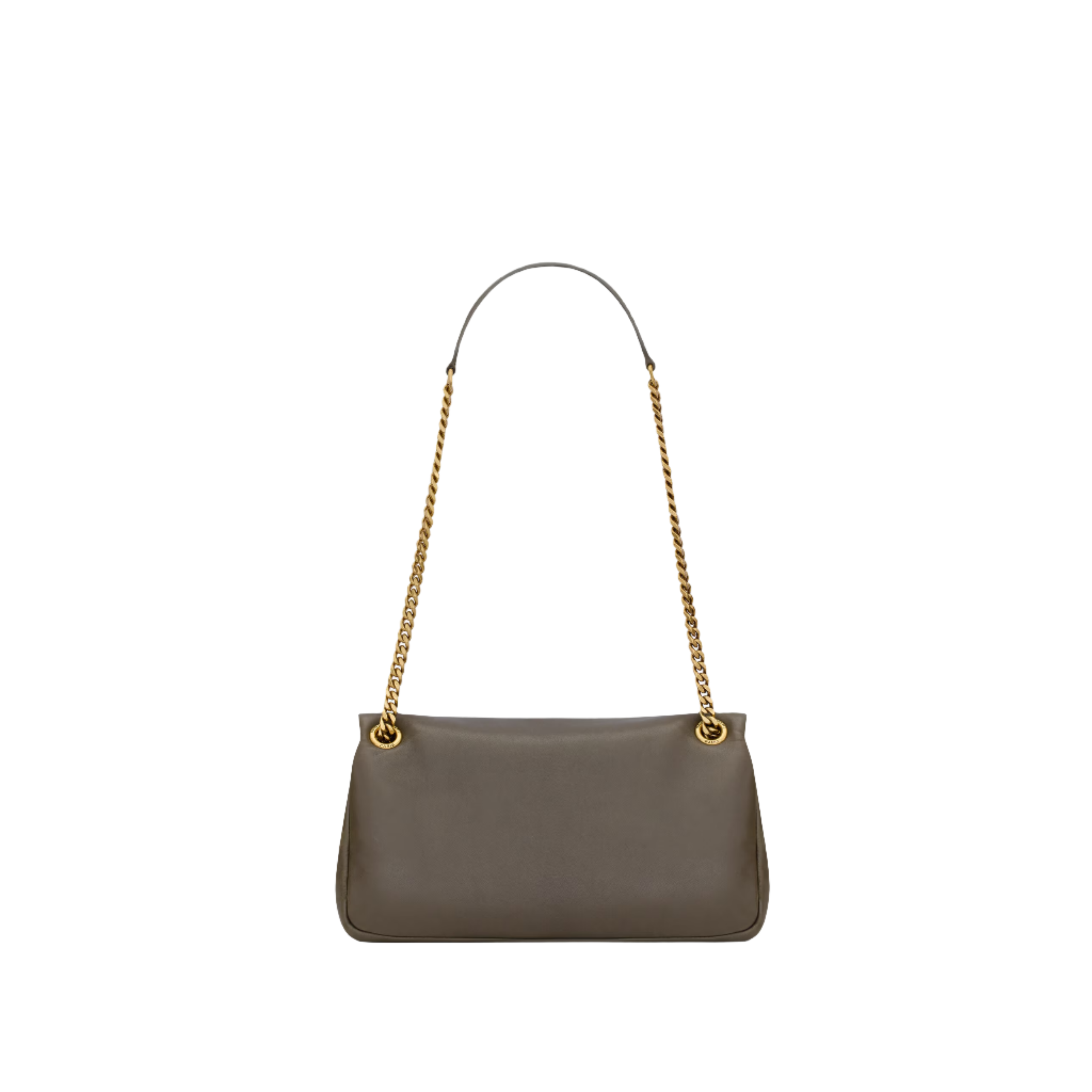 SAINT LAURENT YSL CALYPSO SMALL IN PLUNGED LAMBSKIN ARMY GREEN