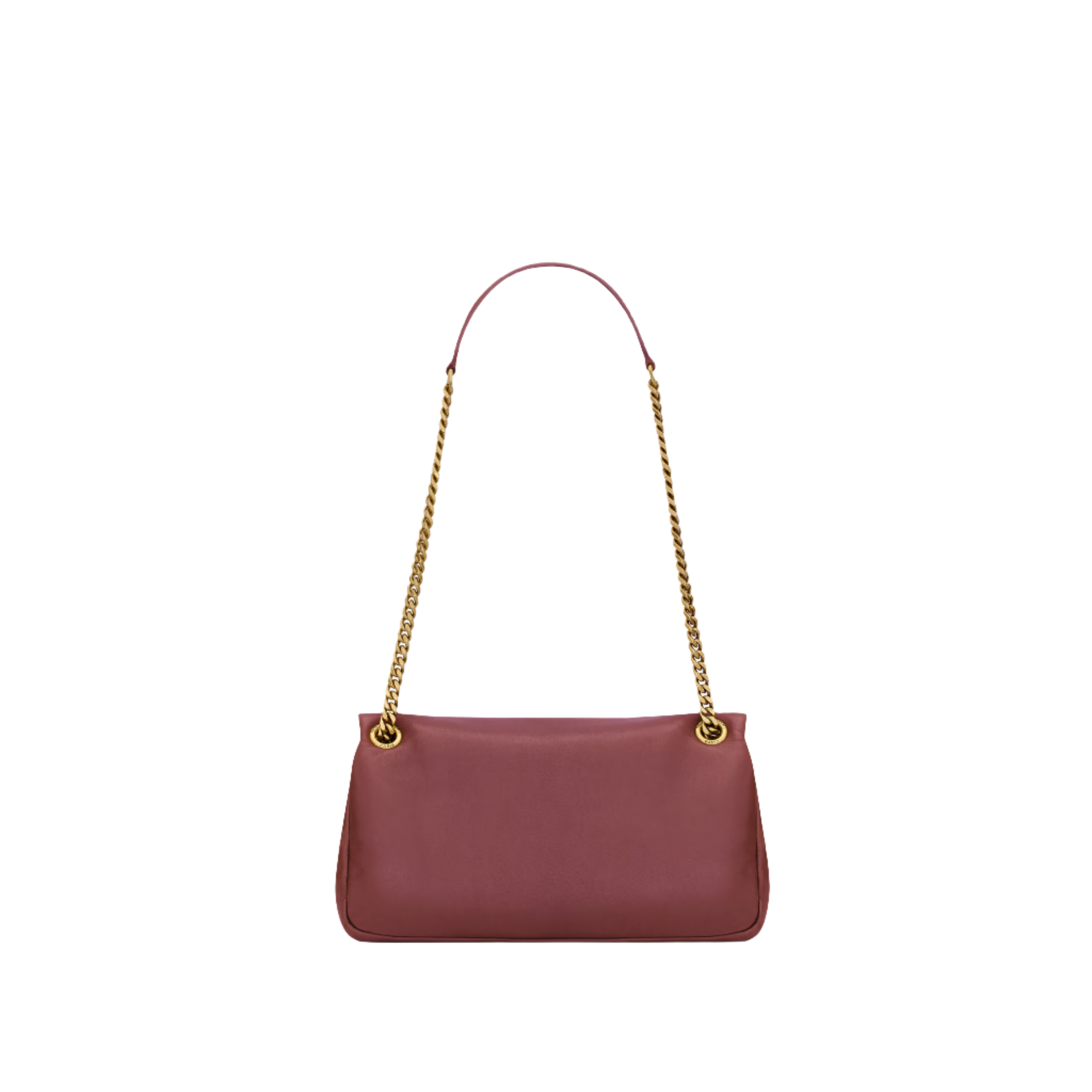 SAINT LAURENT YSL CALYPSO SMALL IN PLUNGED LAMBSKIN RED