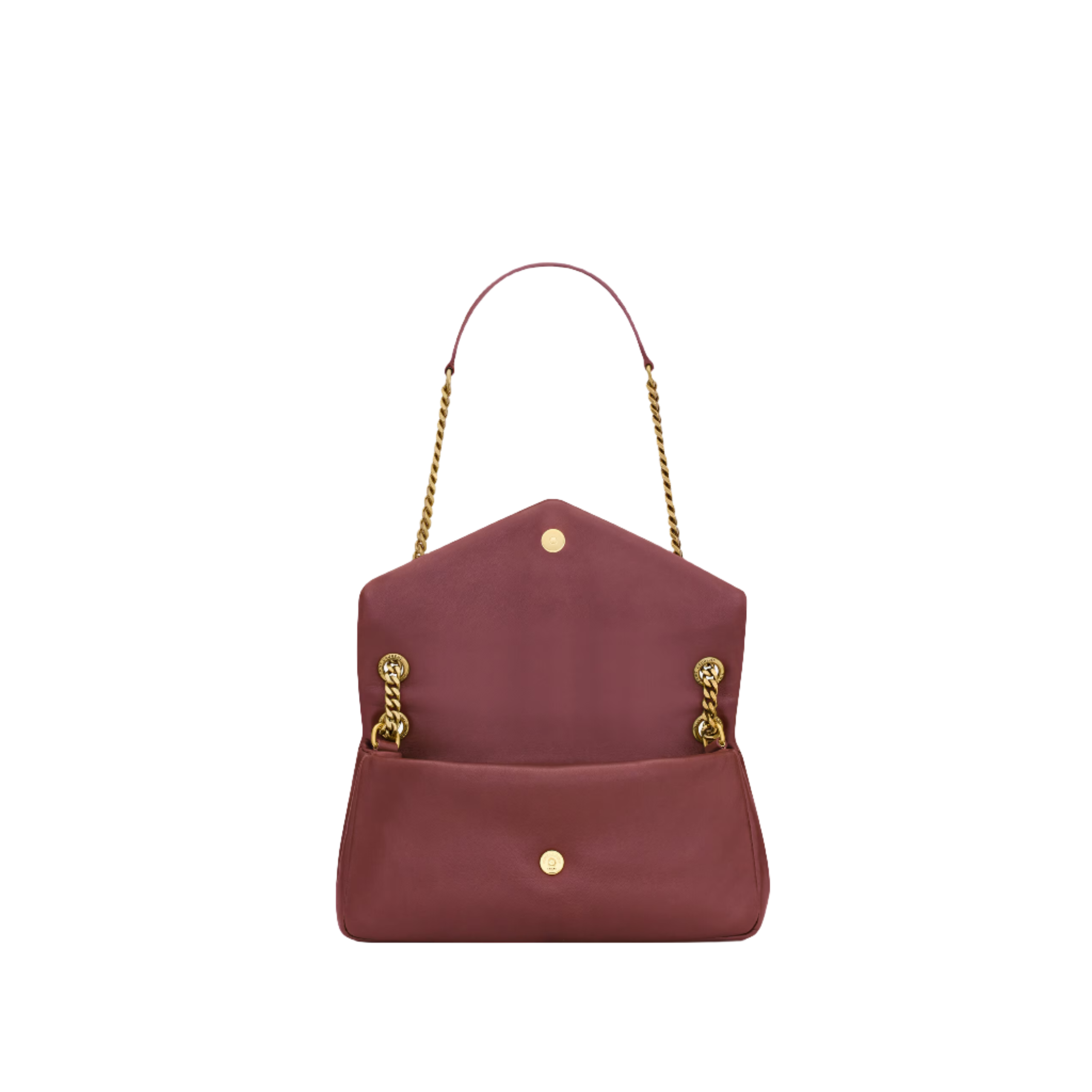 SAINT LAURENT YSL CALYPSO SMALL IN PLUNGED LAMBSKIN RED