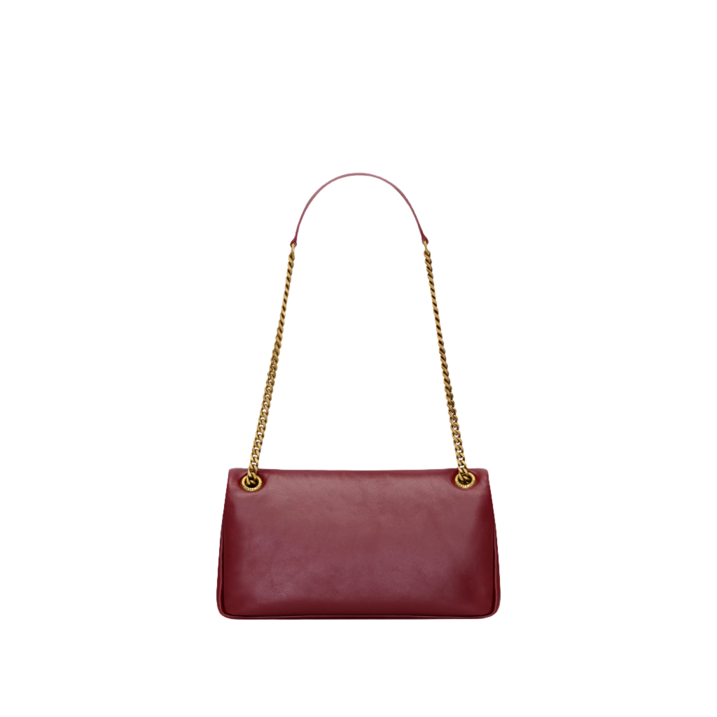 SAINT LAURENT YSL CALYPSO SMALL IN SHINY LEATHER RED