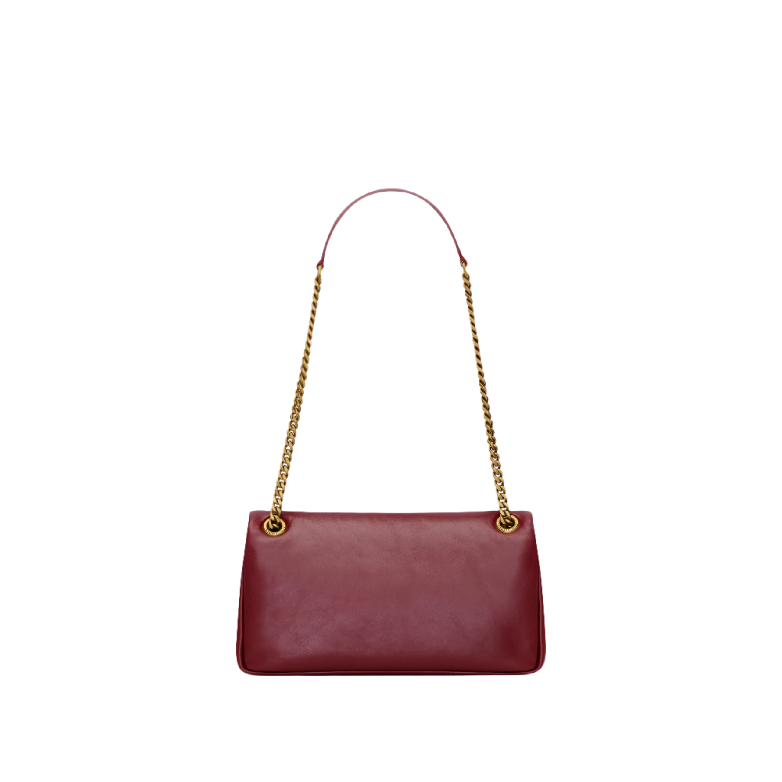 SAINT LAURENT YSL CALYPSO SMALL IN SHINY LEATHER RED