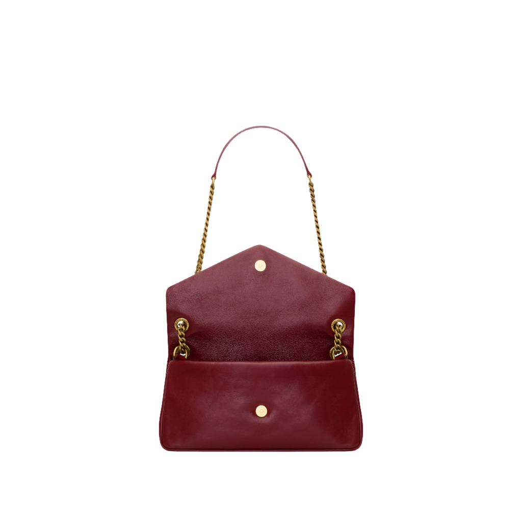 SAINT LAURENT YSL CALYPSO SMALL IN SHINY LEATHER RED