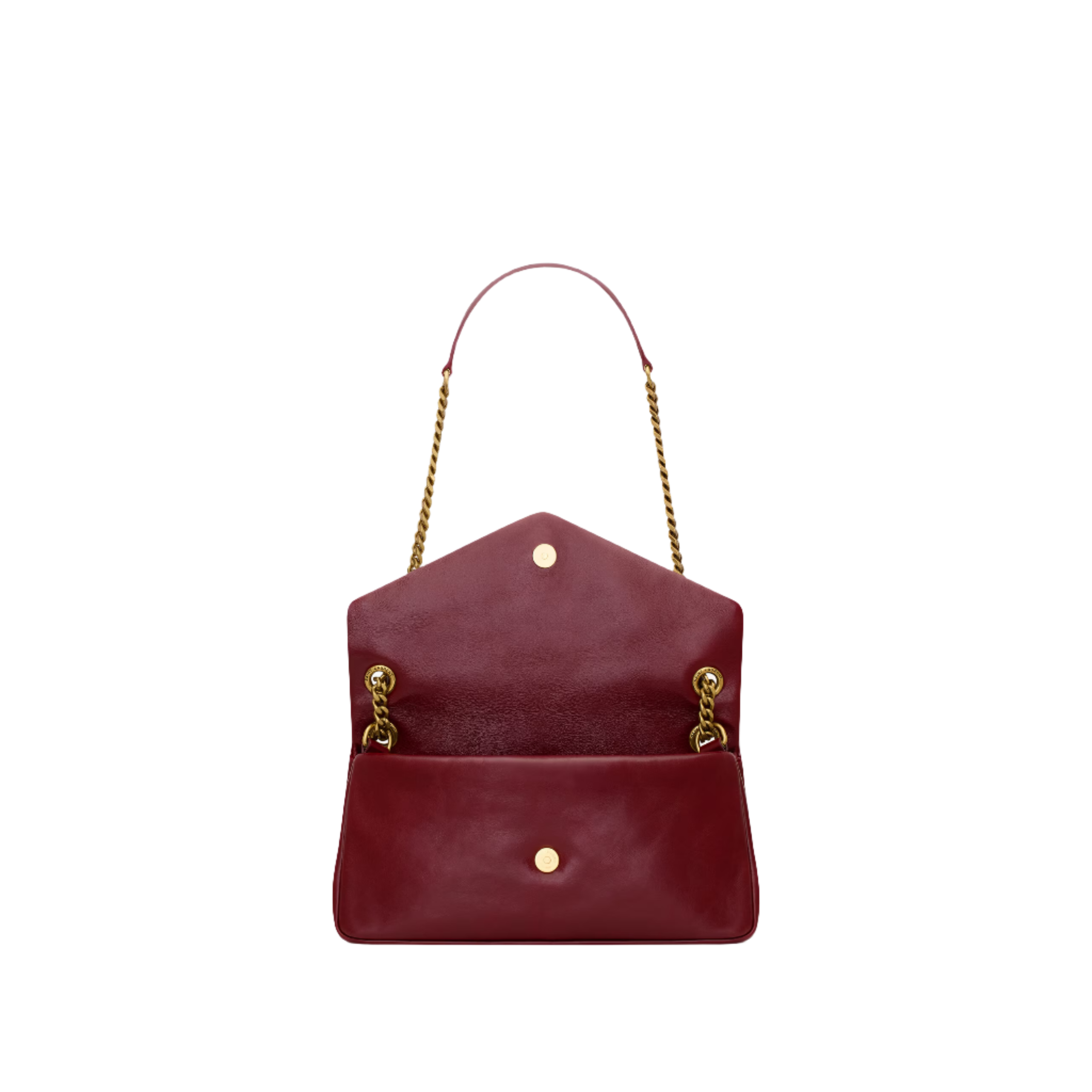 SAINT LAURENT YSL CALYPSO SMALL IN SHINY LEATHER RED