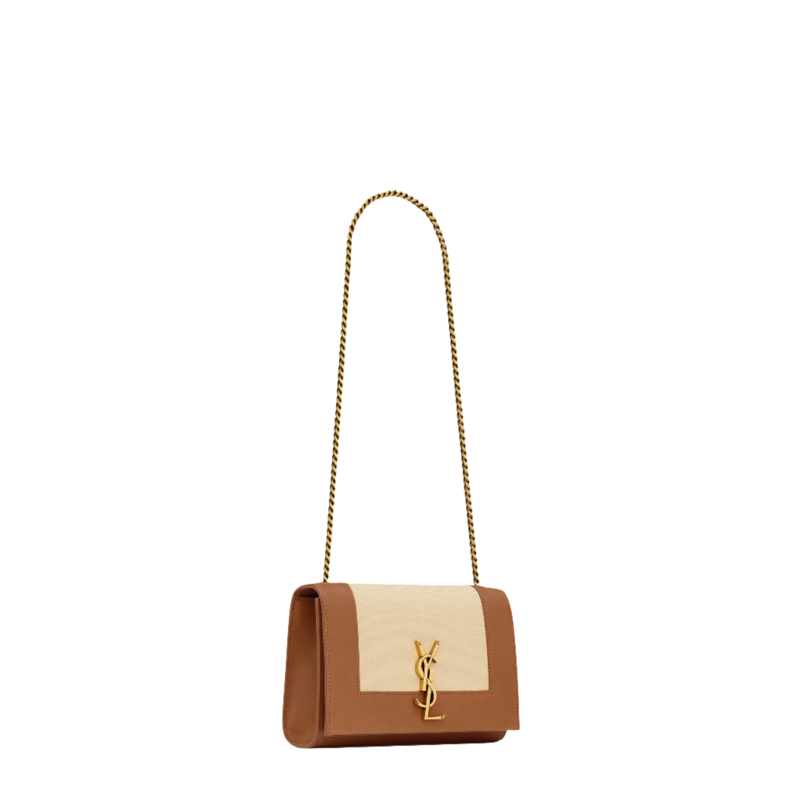 SAINT LAURENT YSL KATE SMALL IN CANVAS AND LEATHER SAINT LAURENT