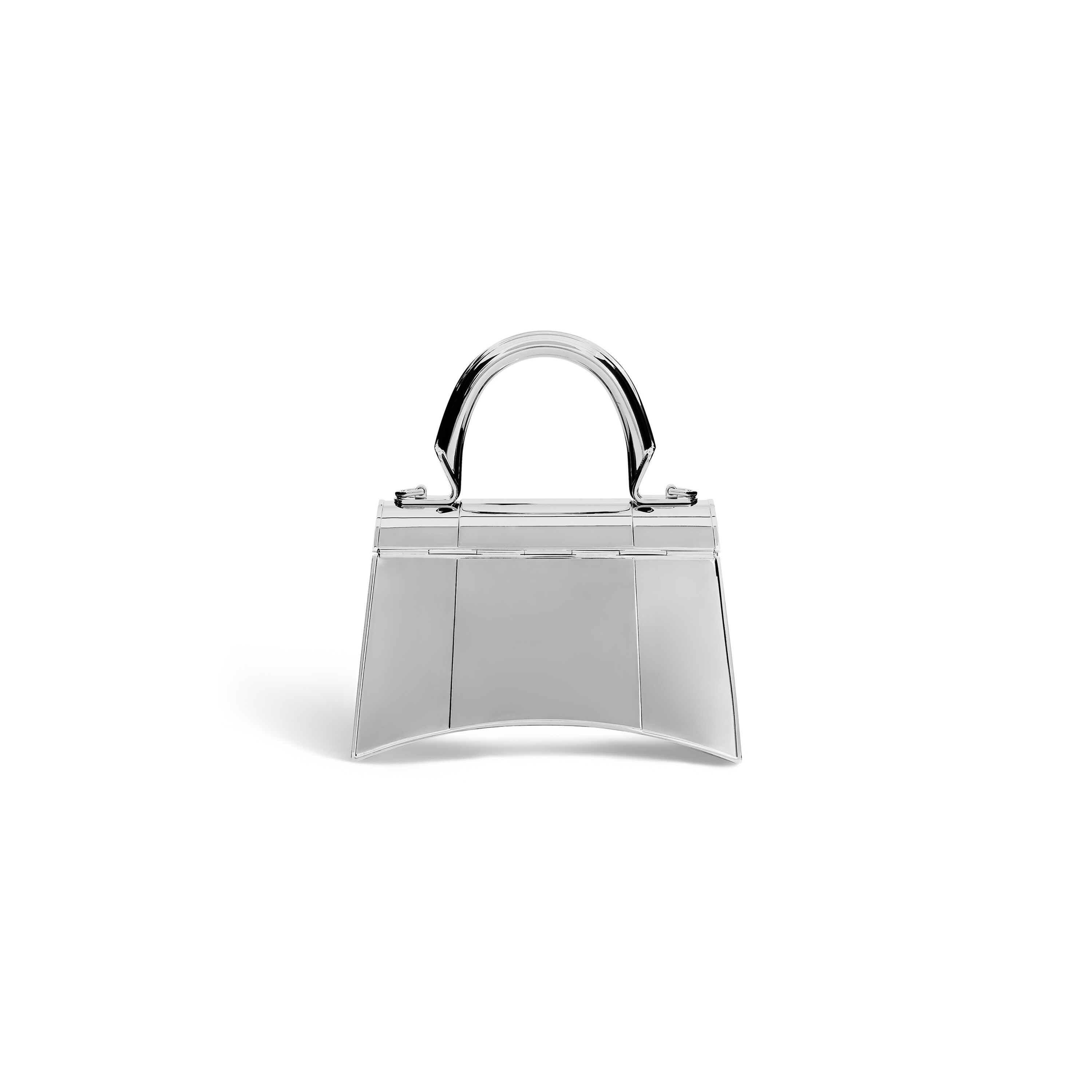 Hourglass Metal Xs Handbag in Silver  Balenciaga
