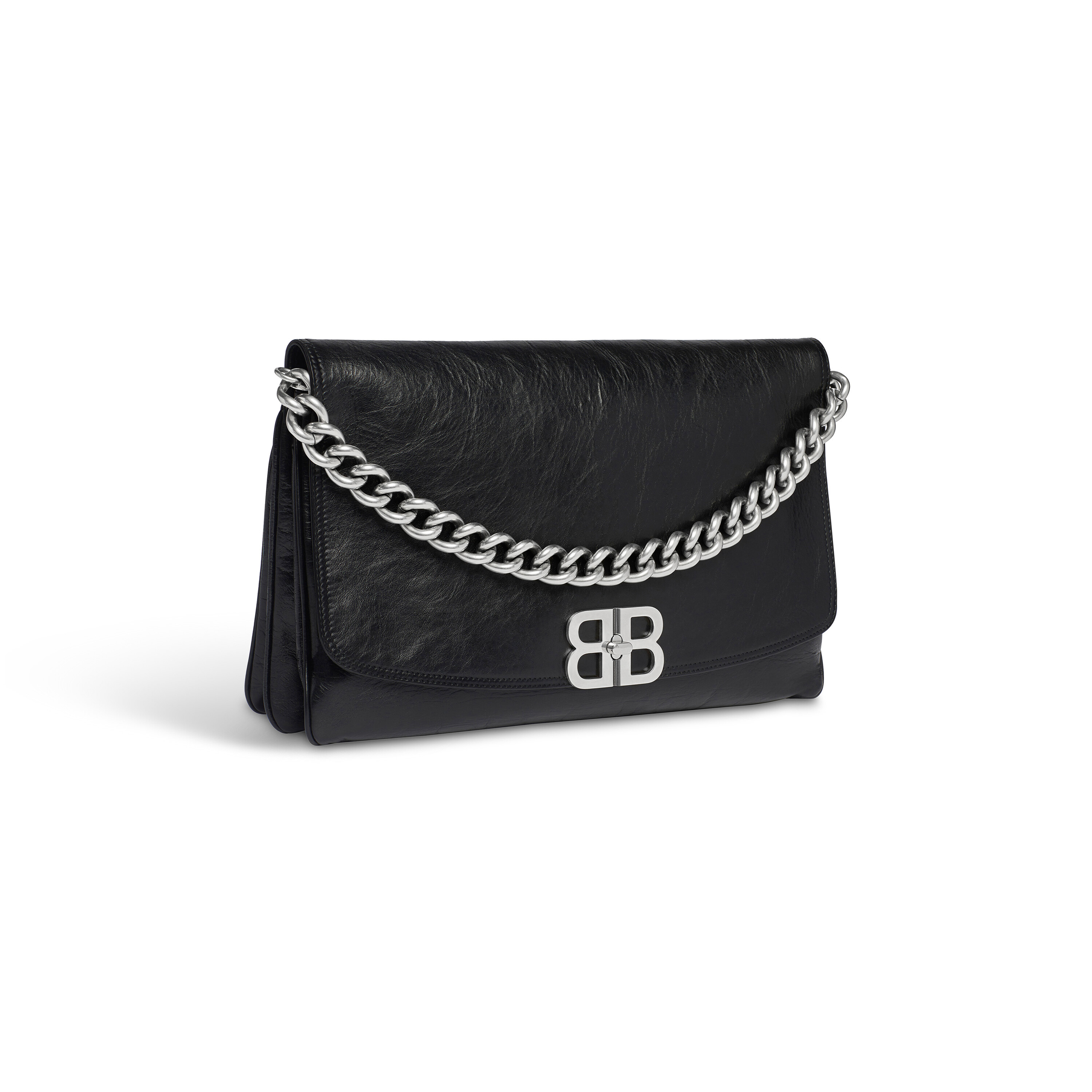 Hourglass Xs Handbag Box in Black Balenciaga