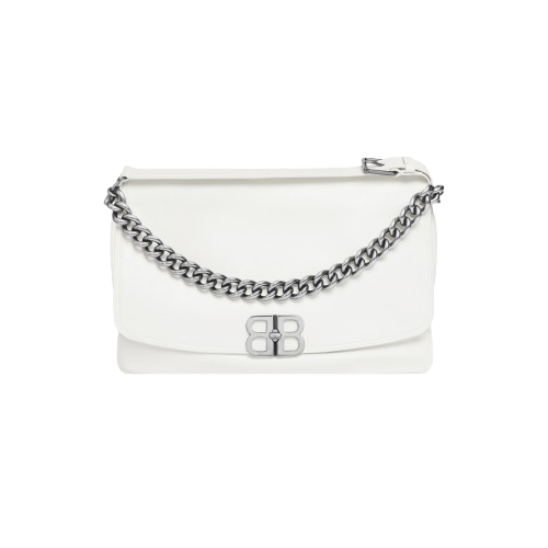 Bb Soft Large Flap Bag in Optic White Balenciaga