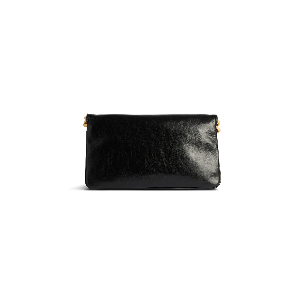 Bb Soft Medium Flap Bag in Black Balenciaga