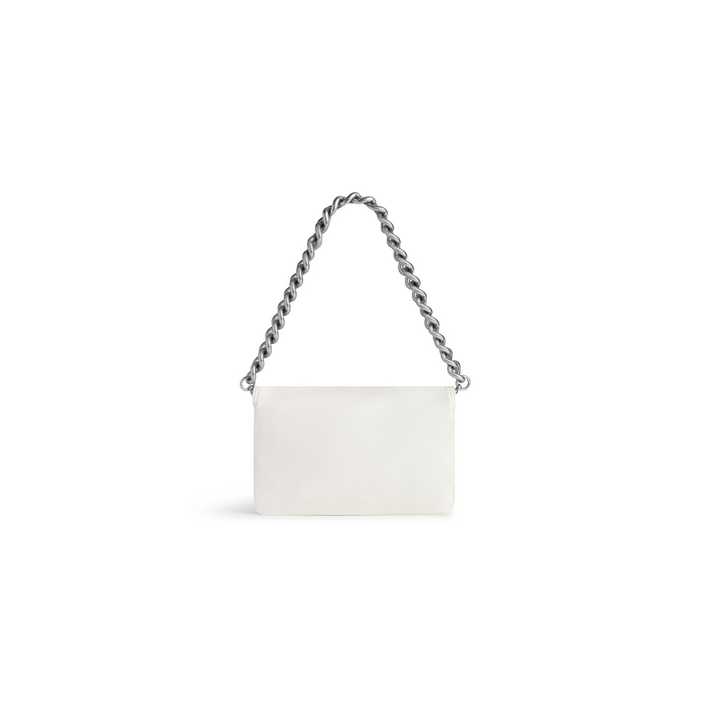 Bb Soft Small Flap Bag in Optic White  Balenciaga