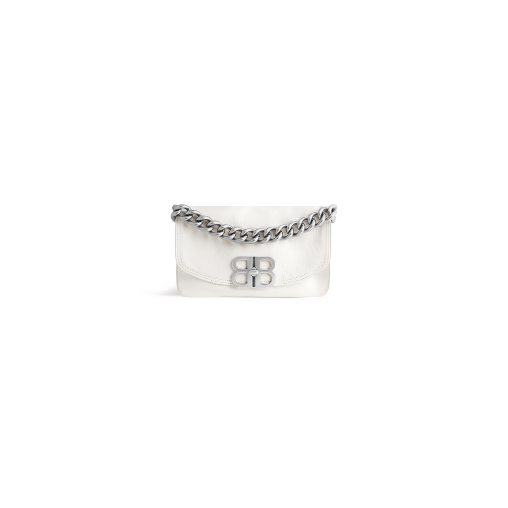 Bb Soft Small Flap Bag in Optic White  Balenciaga