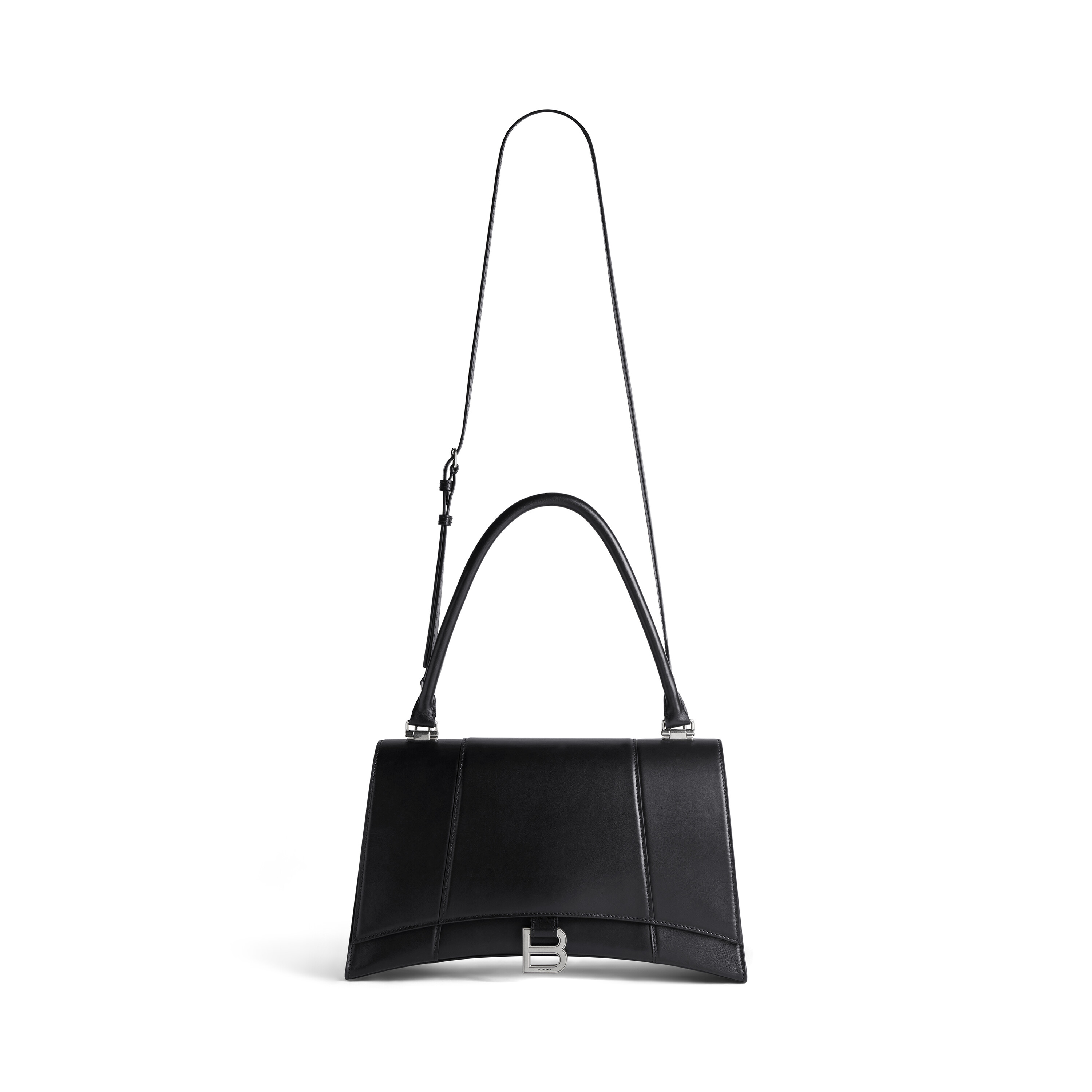 Hourglass Hinge Medium Handbag in Black Balenciaga