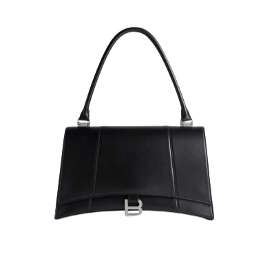 Hourglass Hinge Medium Handbag in Black Balenciaga