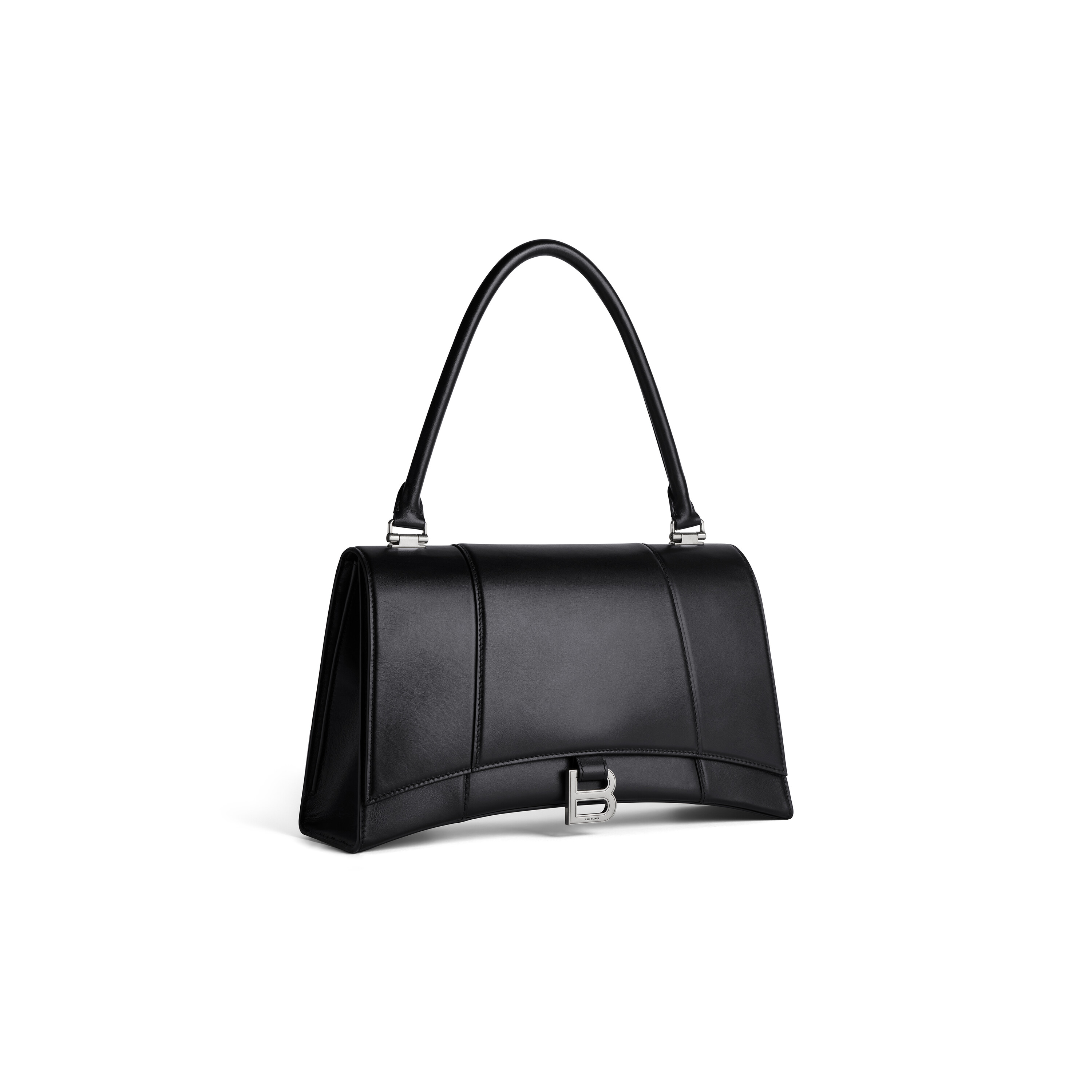 Hourglass Hinge Medium Handbag in Black Balenciaga