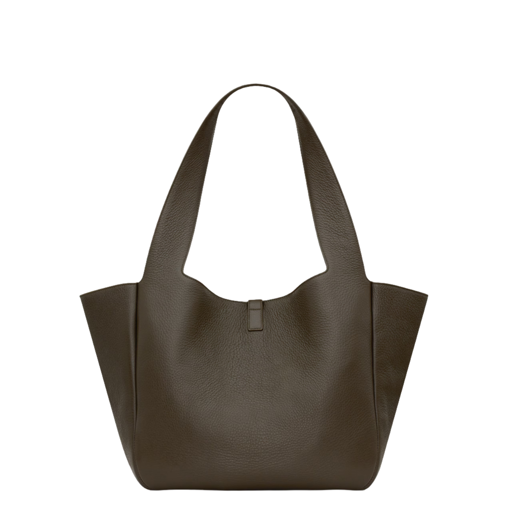 SAINT LAURENT YSL BEA IN GRAINED LEATHER ARMY GREEN