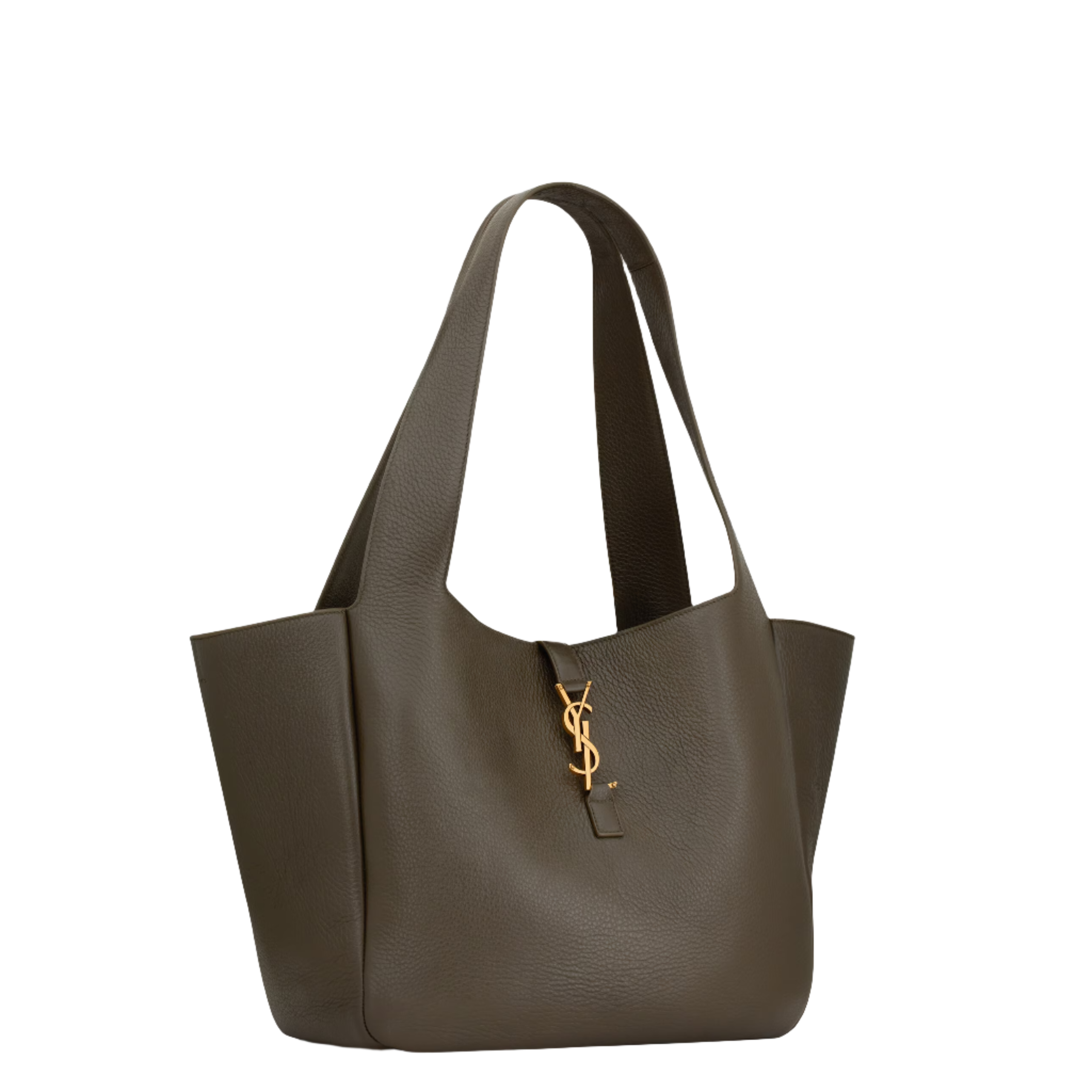 SAINT LAURENT YSL BEA IN GRAINED LEATHER ARMY GREEN