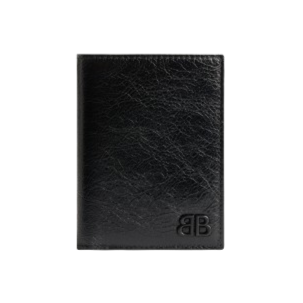 Balenciaga Mens Monaco Vertical Bifold Wallet in Black