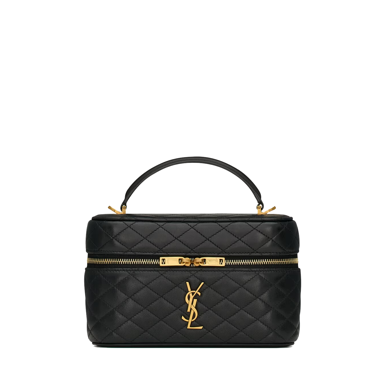 SAINT LAURENT YSL GABY VANITY BAG IN LAMBSKIN BLACK