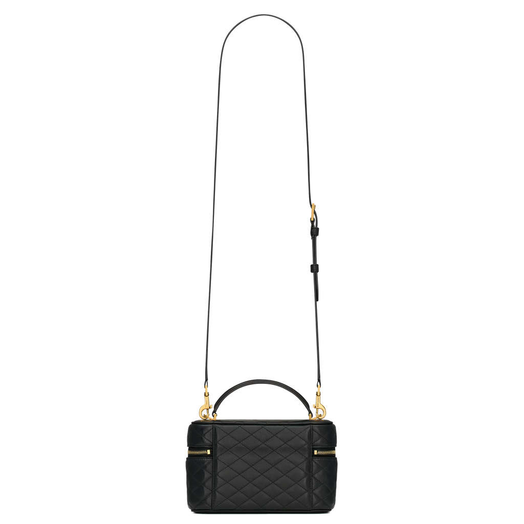 SAINT LAURENT YSL GABY VANITY BAG IN LAMBSKIN BLACK
