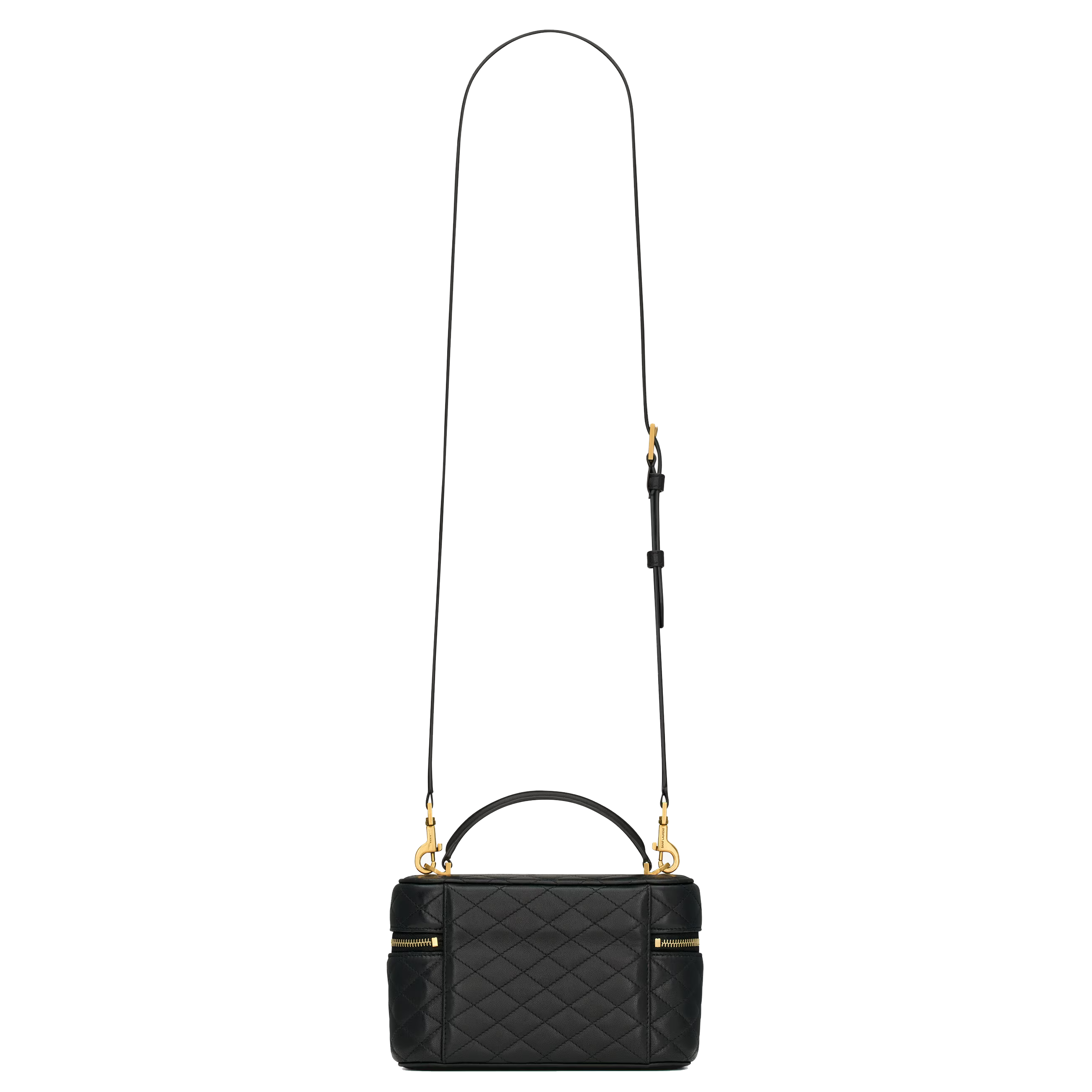 SAINT LAURENT YSL GABY VANITY BAG IN LAMBSKIN BLACK