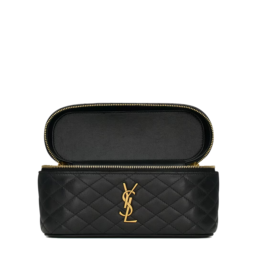 SAINT LAURENT YSL GABY VANITY BAG IN LAMBSKIN BLACK