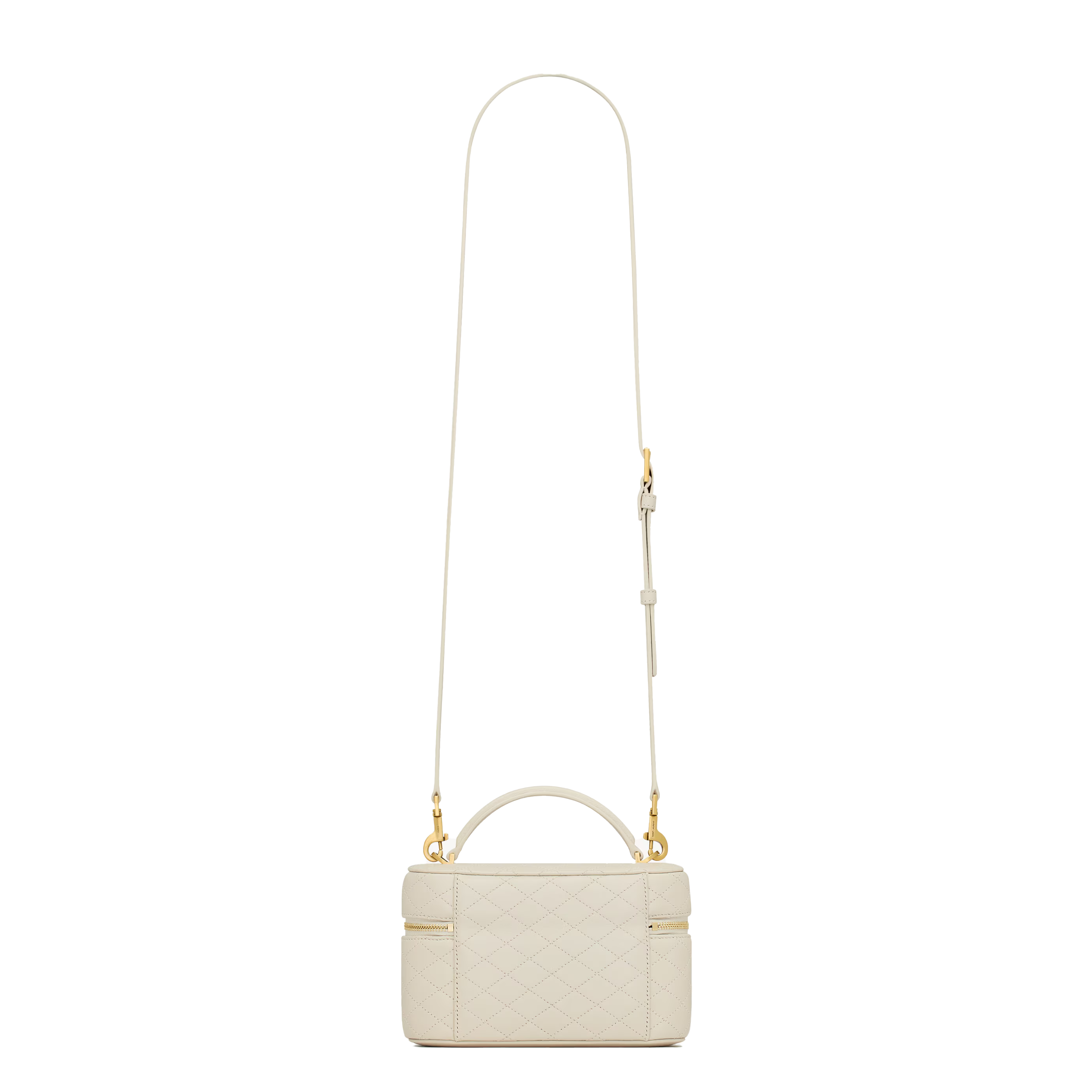 SAINT LAURENT YSL GABY VANITY BAG IN LAMBSKIN WHITE