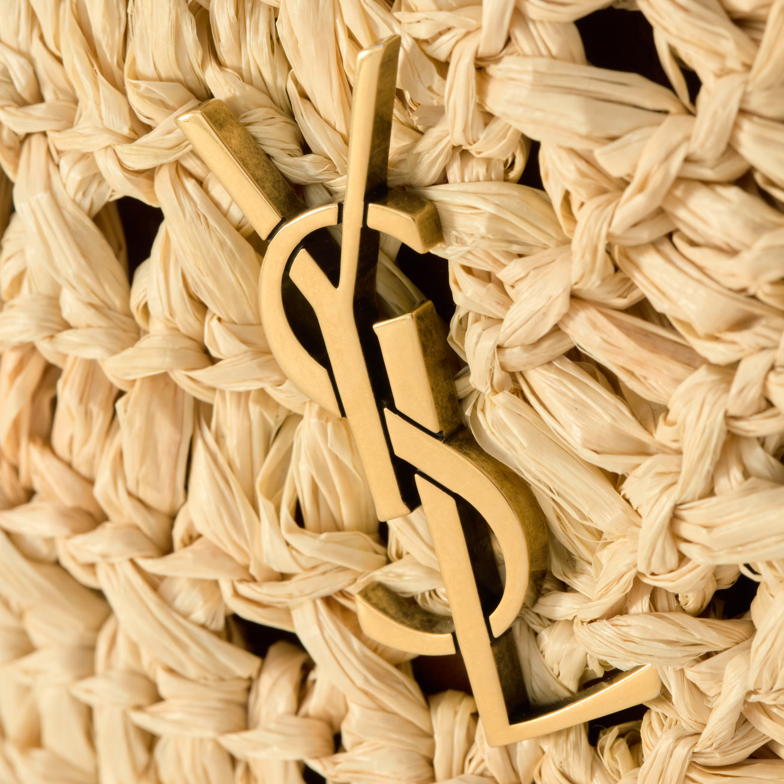 SAINT LAURENT YSL MINI JOE IN RAFFIA