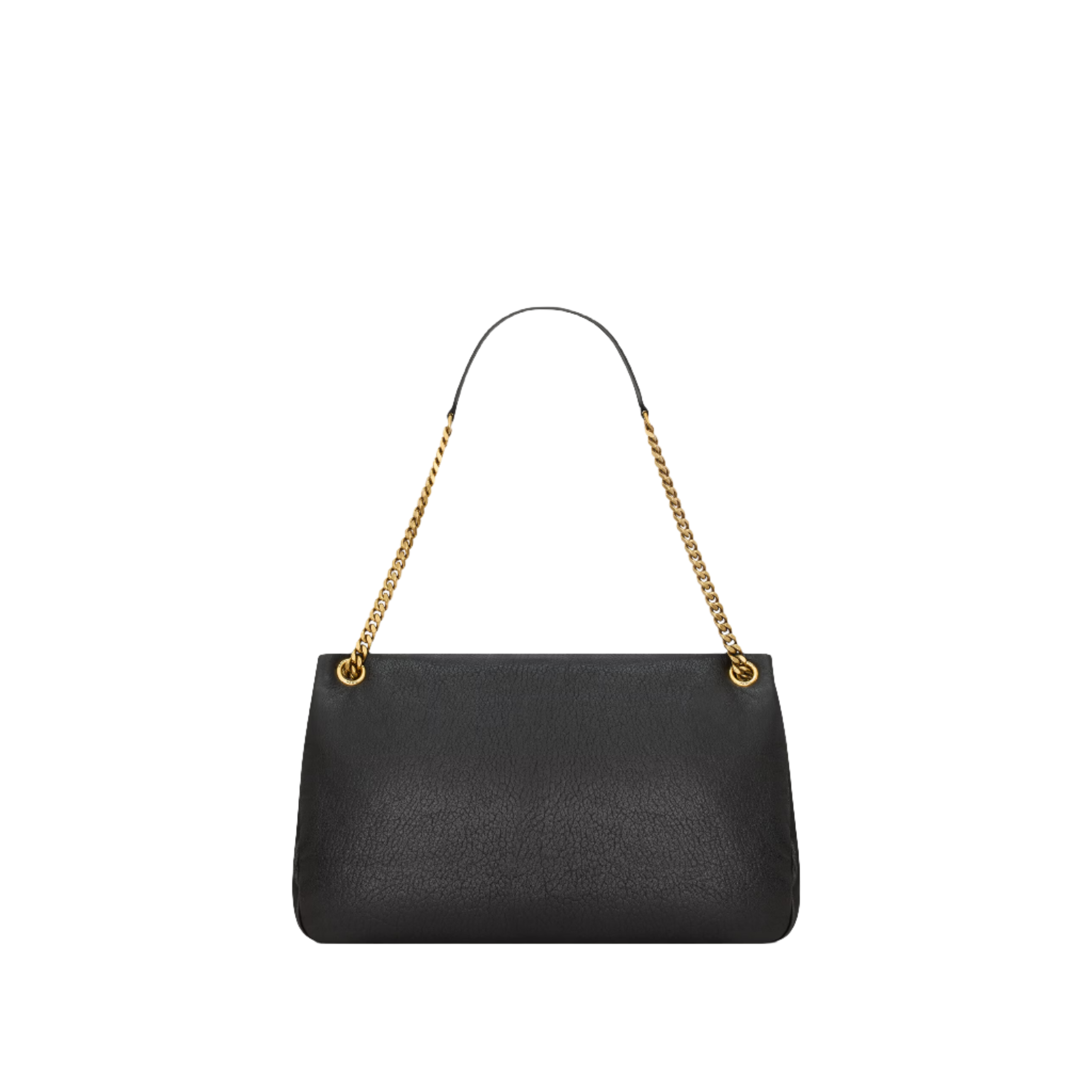 SAINT LAURENT YSL CALYPSO LARGE IN GRAINED LAMBSKIN ARMY BLACK