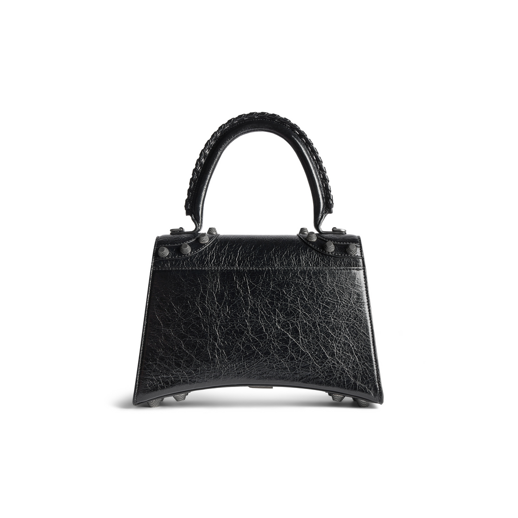 Hourglass X Le Cagole Medium Handbag in Black Balenciaga