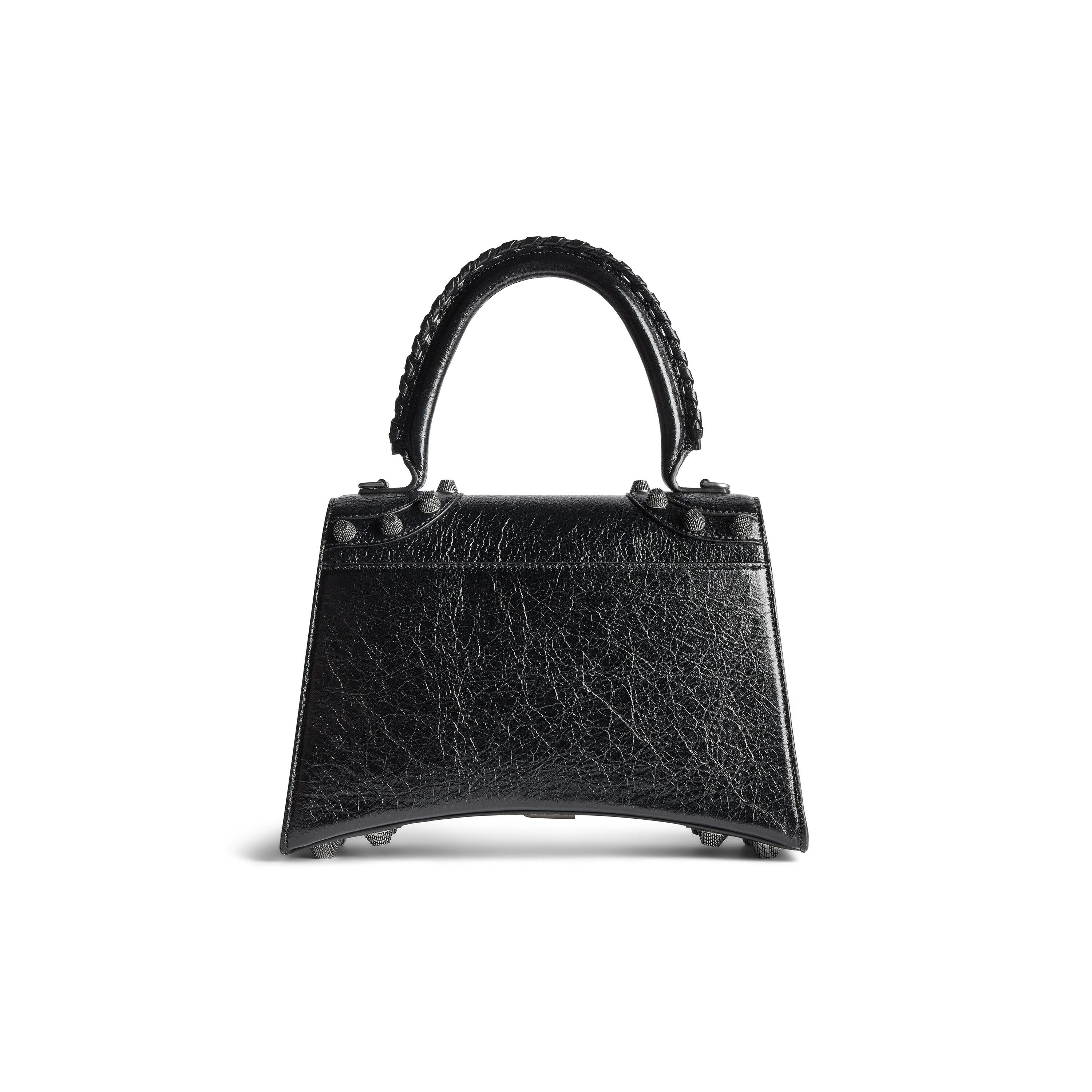 Hourglass X Le Cagole Medium Handbag in Black Balenciaga