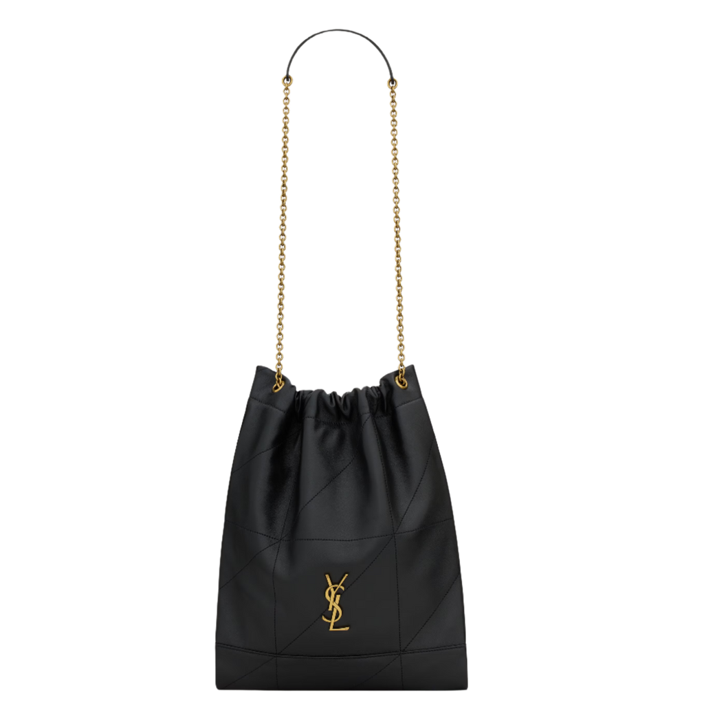 SAINT LAURENT YSL JAMIE 4 3 POCHON IN LAMBSKIN ARMY BLACK