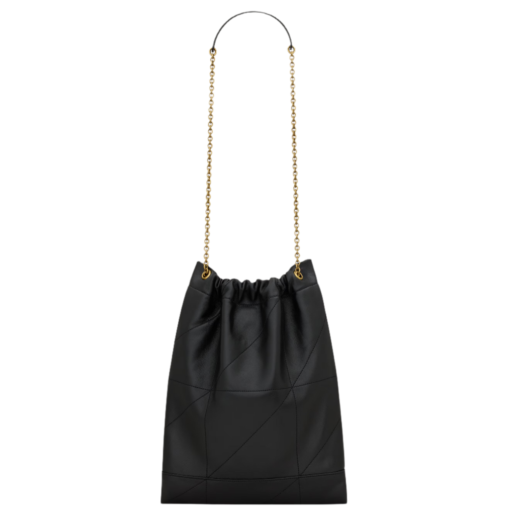 SAINT LAURENT YSL JAMIE 4 3 POCHON IN LAMBSKIN ARMY BLACK