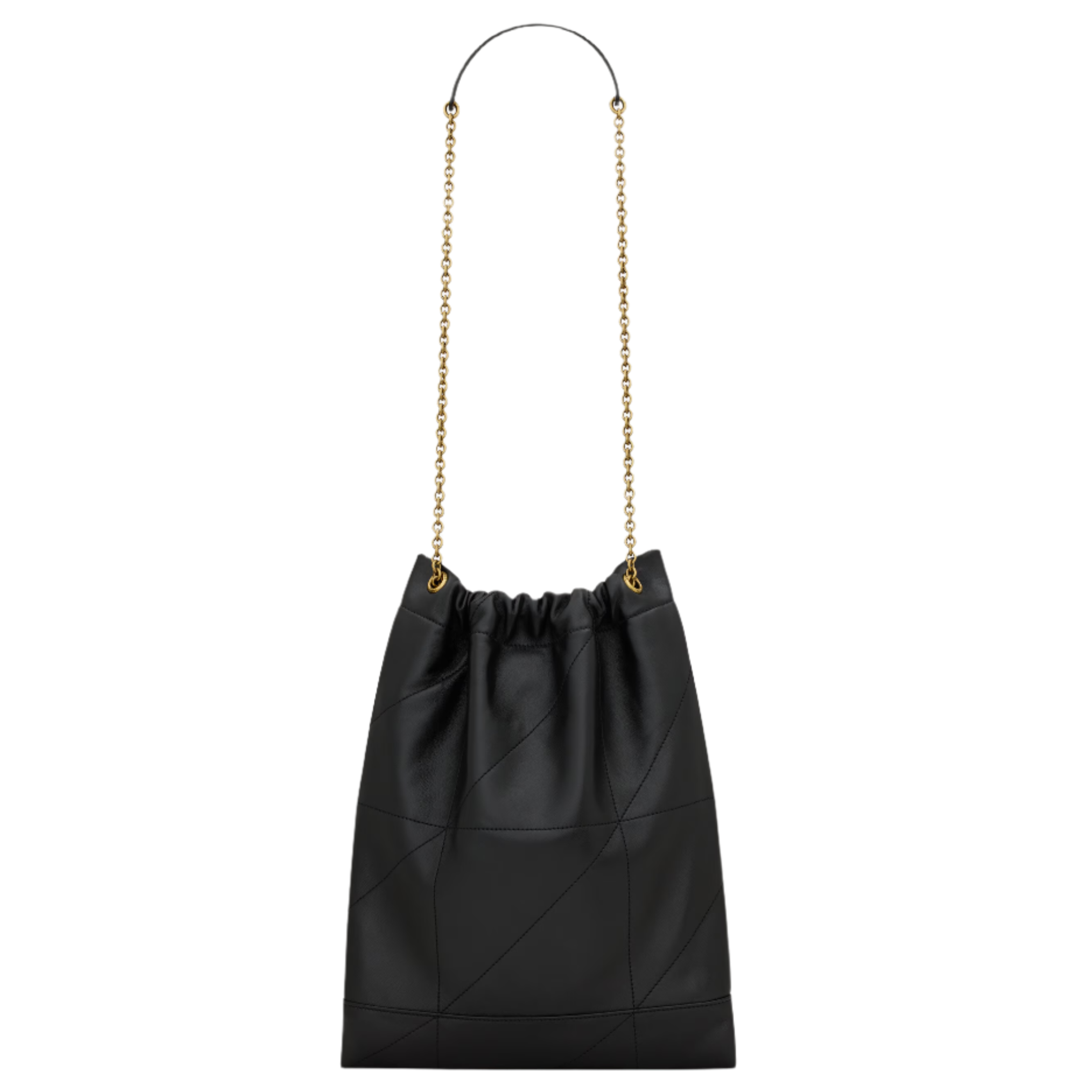 SAINT LAURENT YSL JAMIE 4 3 POCHON IN LAMBSKIN ARMY BLACK