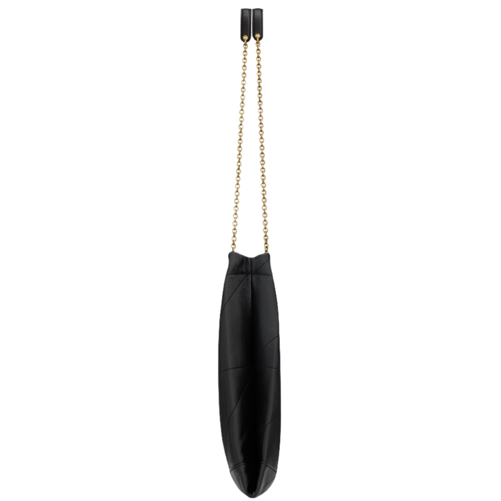 SAINT LAURENT YSL JAMIE 4 3 POCHON IN LAMBSKIN ARMY BLACK