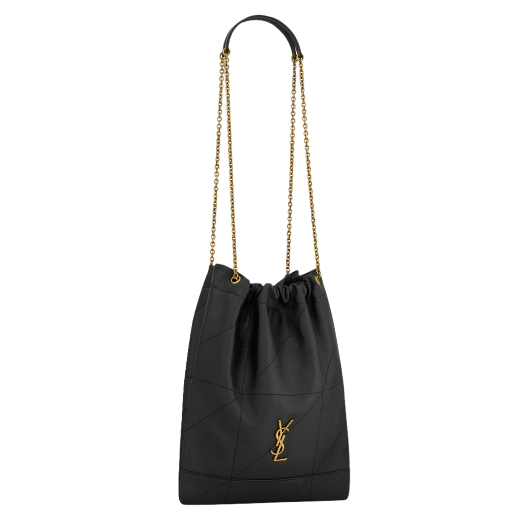 SAINT LAURENT YSL JAMIE 4 3 POCHON IN LAMBSKIN ARMY BLACK