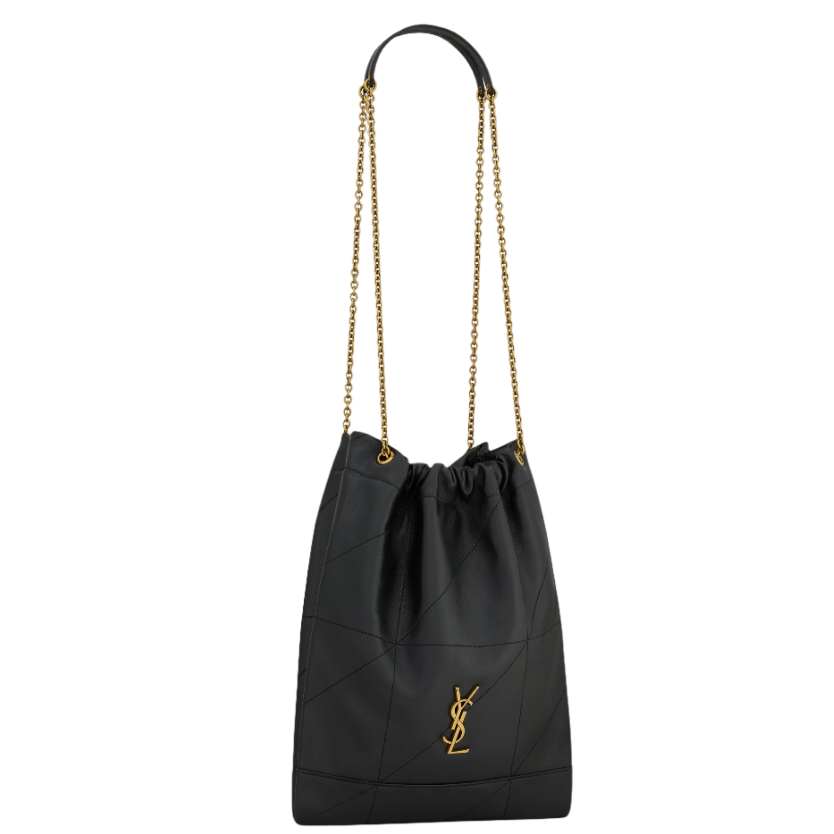 SAINT LAURENT YSL JAMIE 4 3 POCHON IN LAMBSKIN ARMY BLACK