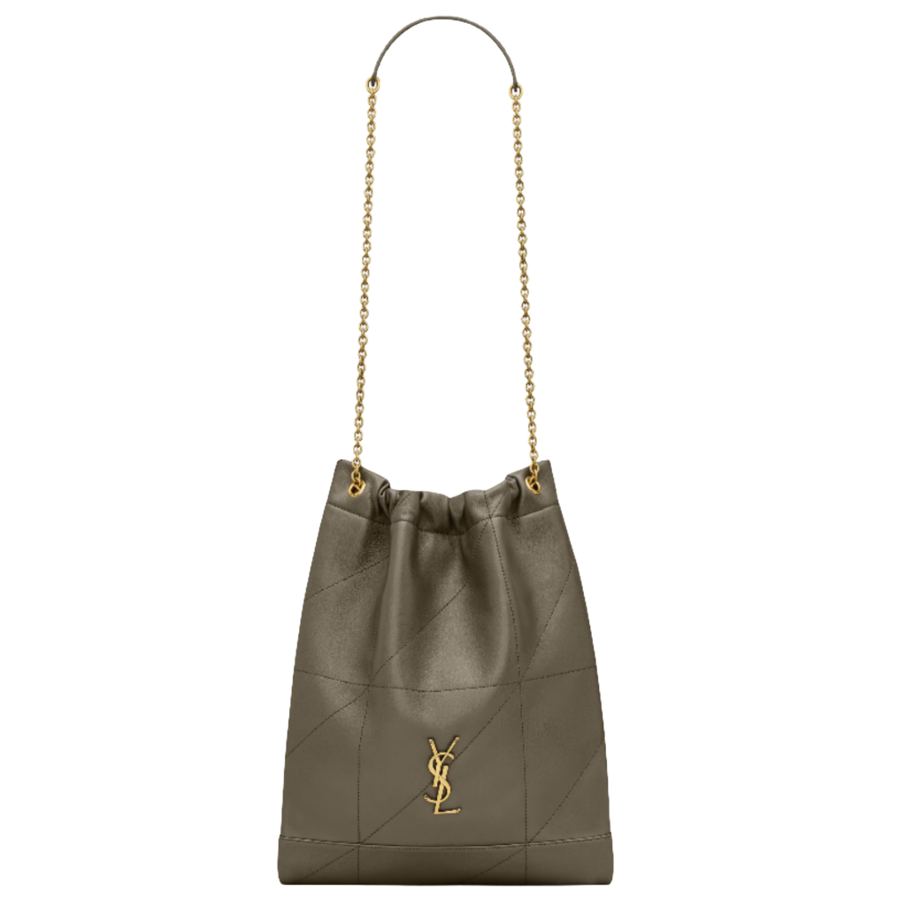 SAINT LAURENT YSL JAMIE 4 3 POCHON IN LAMBSKIN ARMY GREEN