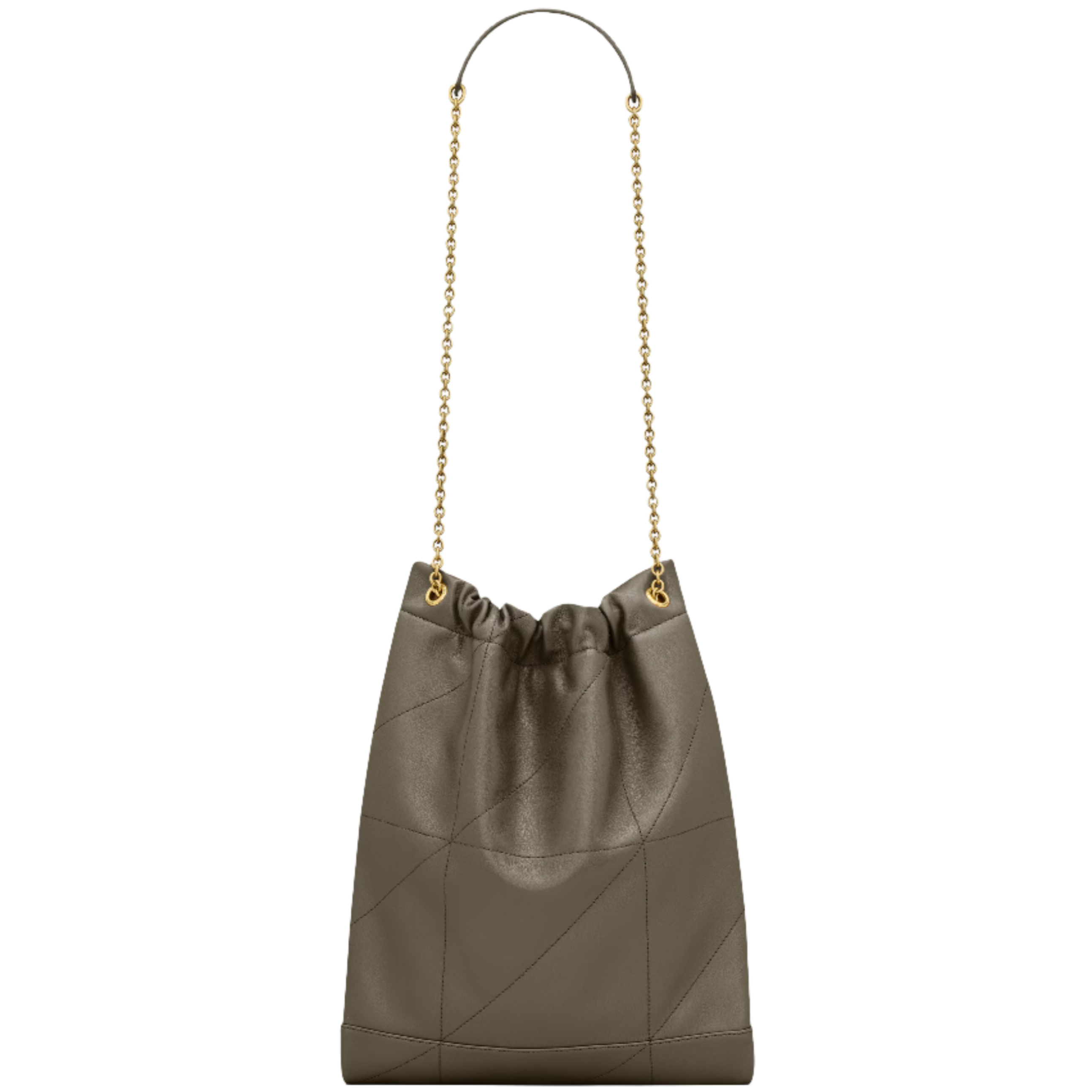 SAINT LAURENT YSL JAMIE 4 3 POCHON IN LAMBSKIN ARMY GREEN