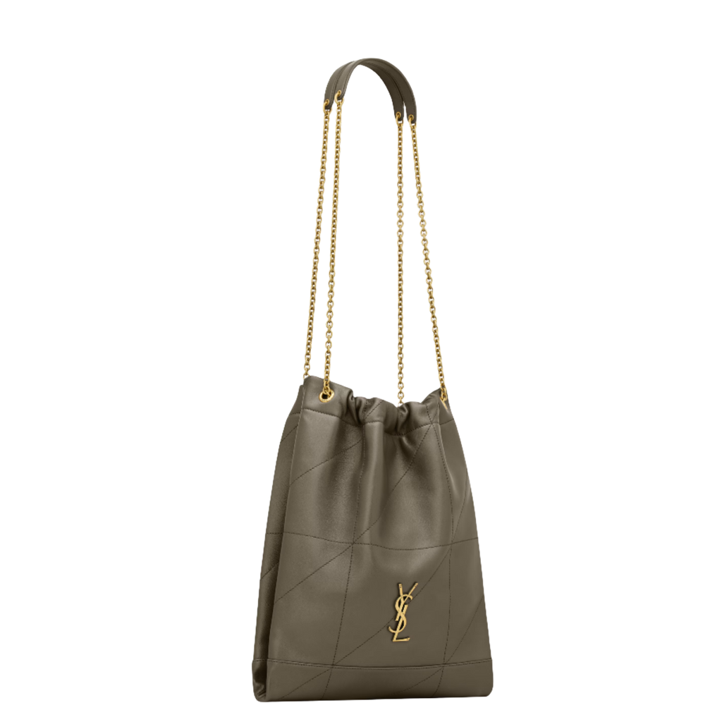 SAINT LAURENT YSL JAMIE 4 3 POCHON IN LAMBSKIN ARMY GREEN