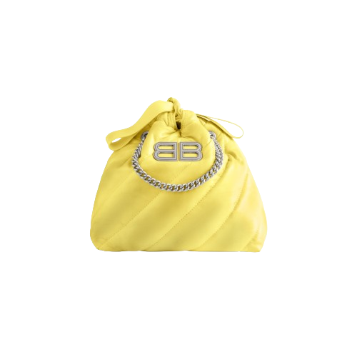 Crush Xs Tote Bag Sprayed Quilted in Yellow Balenciaga