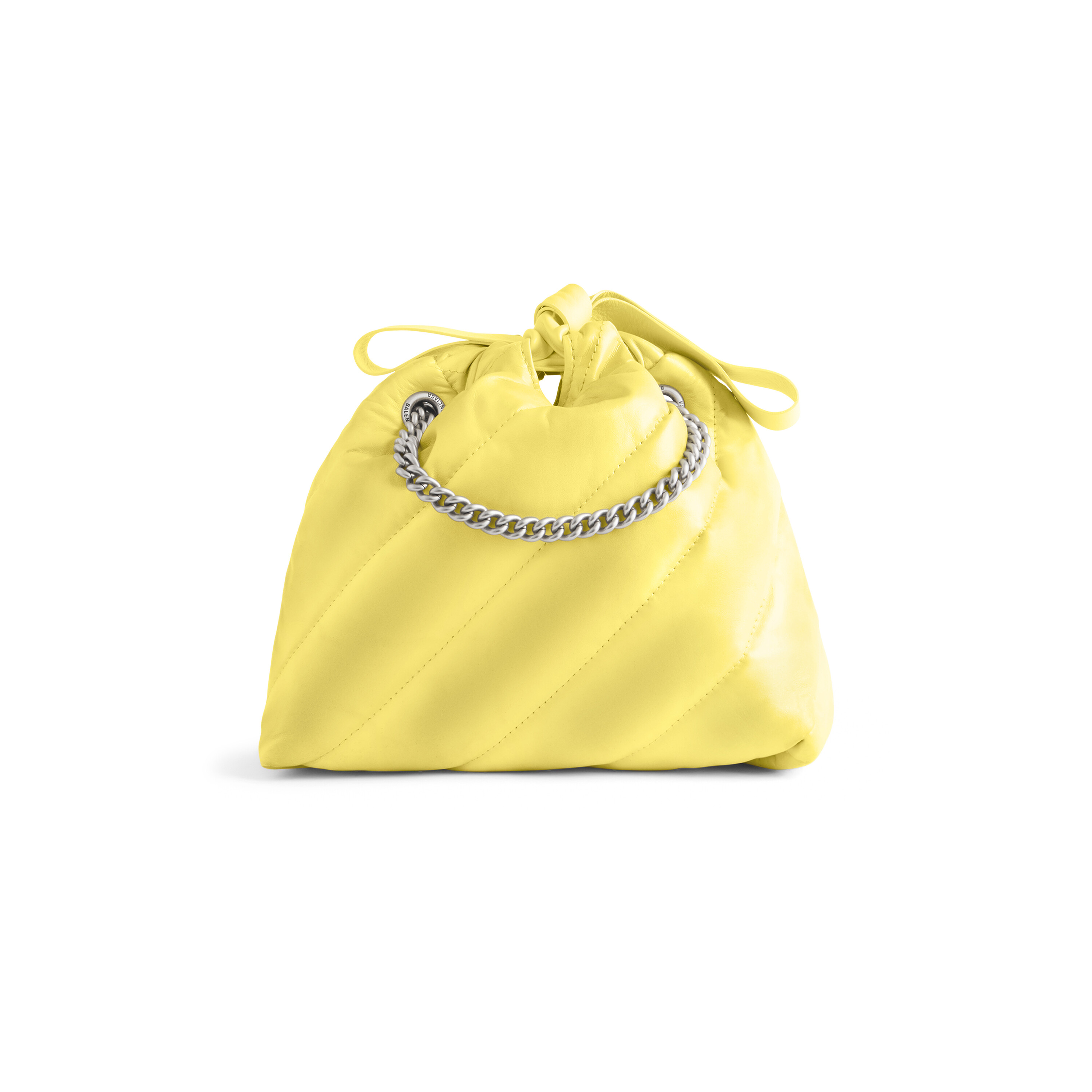 Crush Xs Tote Bag Sprayed Quilted in Yellow Balenciaga