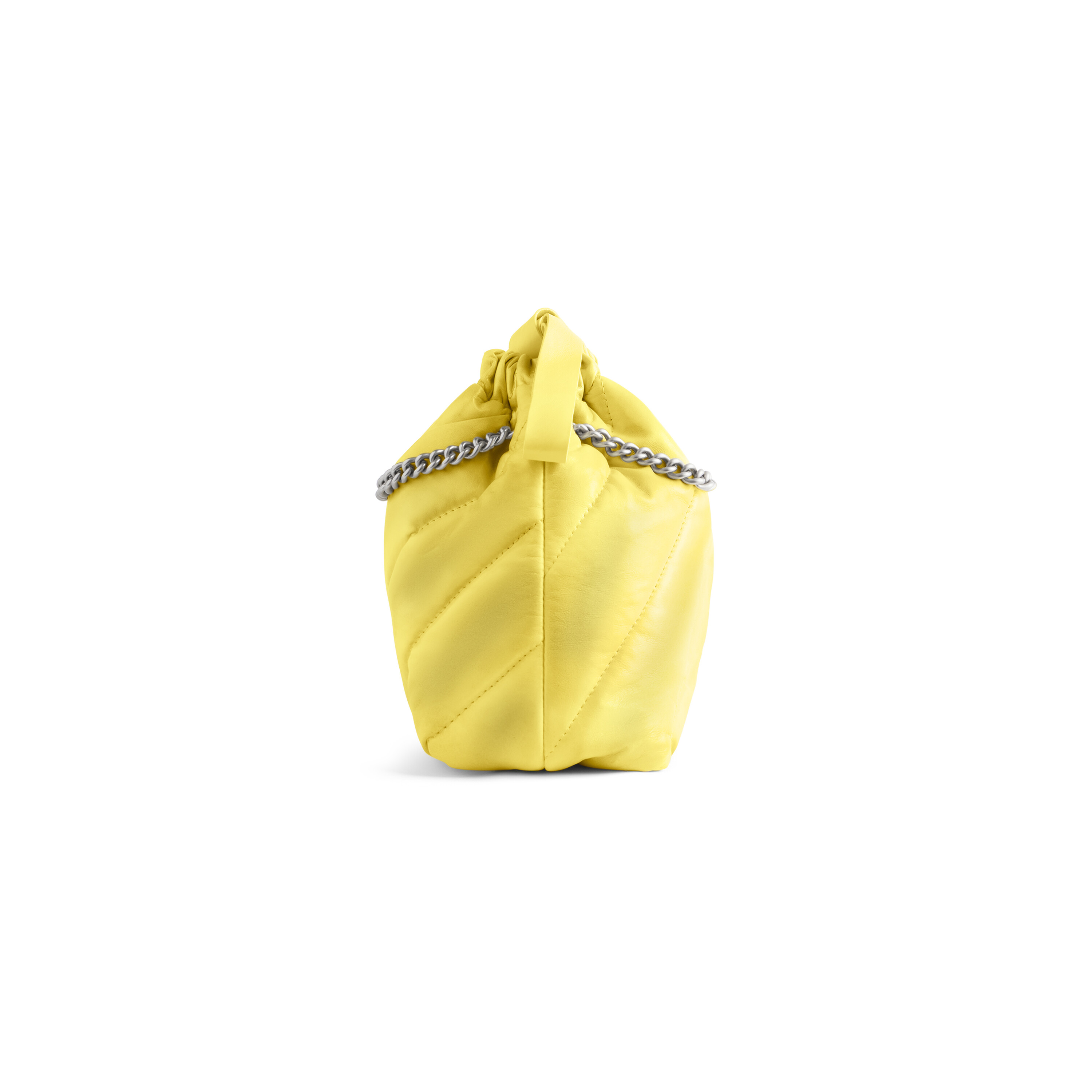 Crush Xs Tote Bag Sprayed Quilted in Yellow Balenciaga