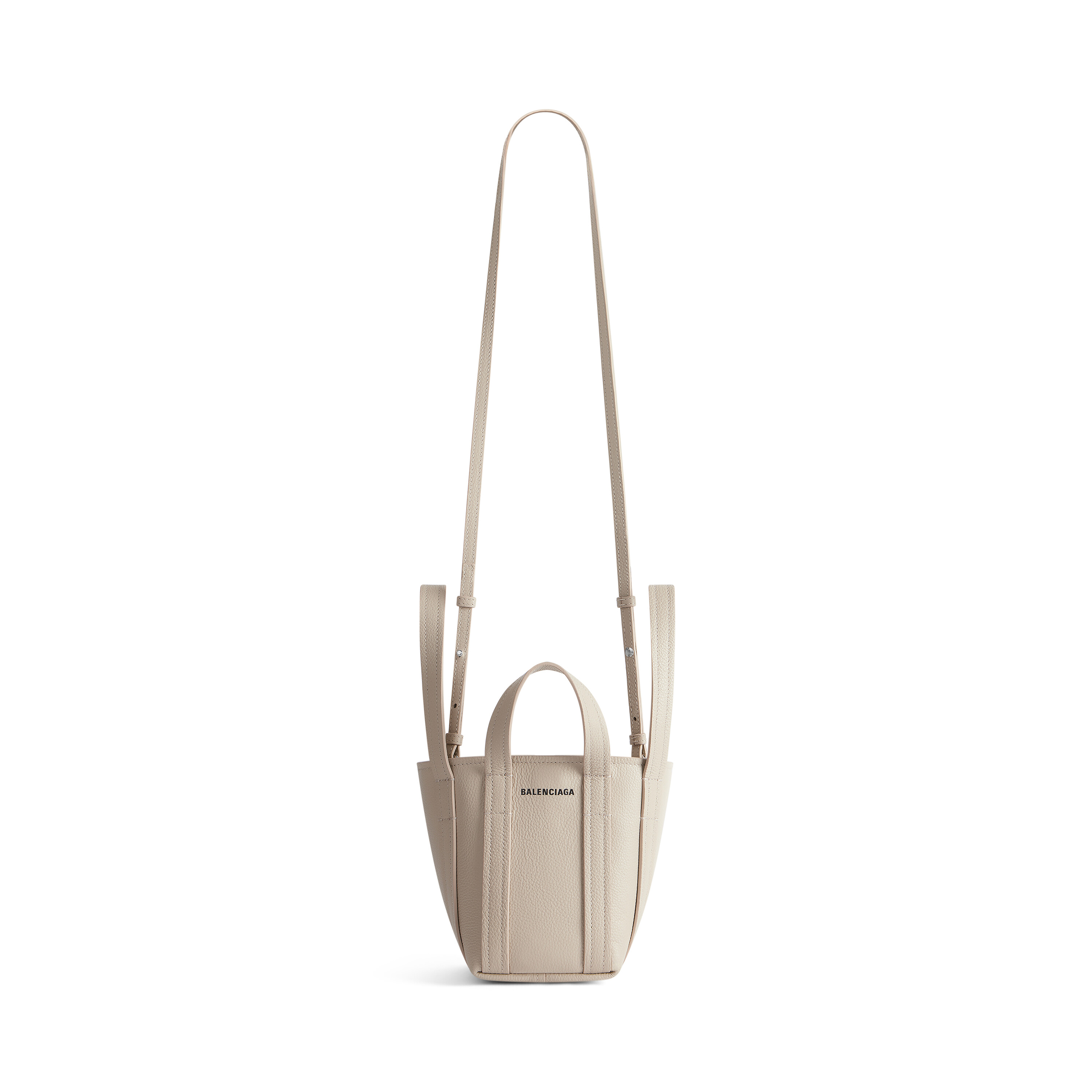 Everyday Mini Shoulder Tote Bag in Greige Balenciaga