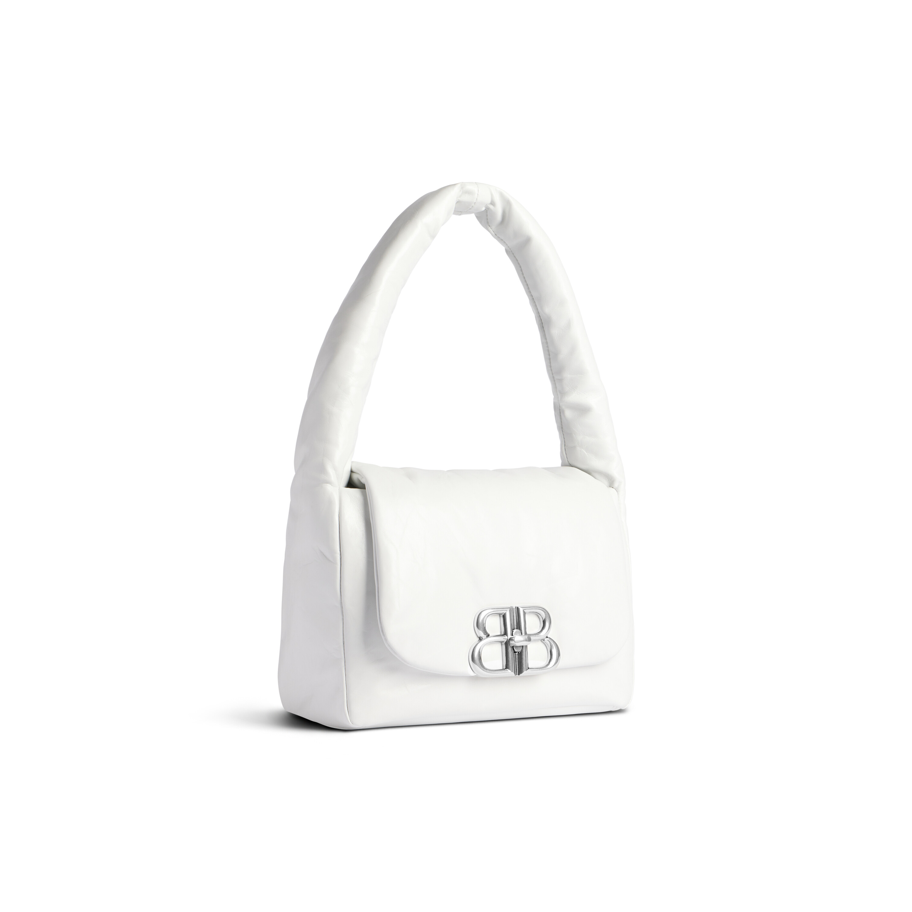 Monaco Small Sling Bag in White Balenciaga