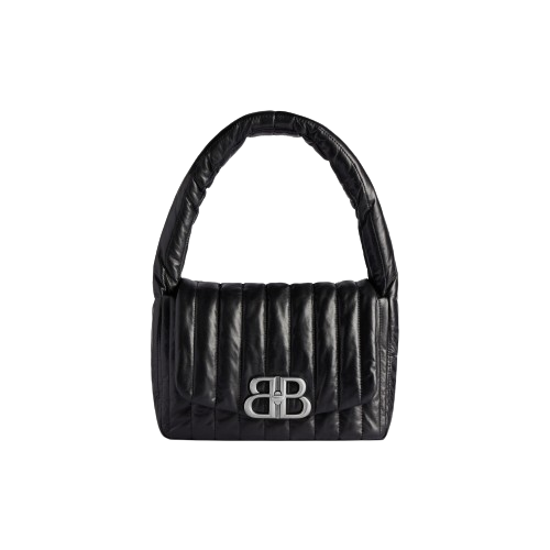 Monaco Small Sling Bag Quilted in Black Balenciaga